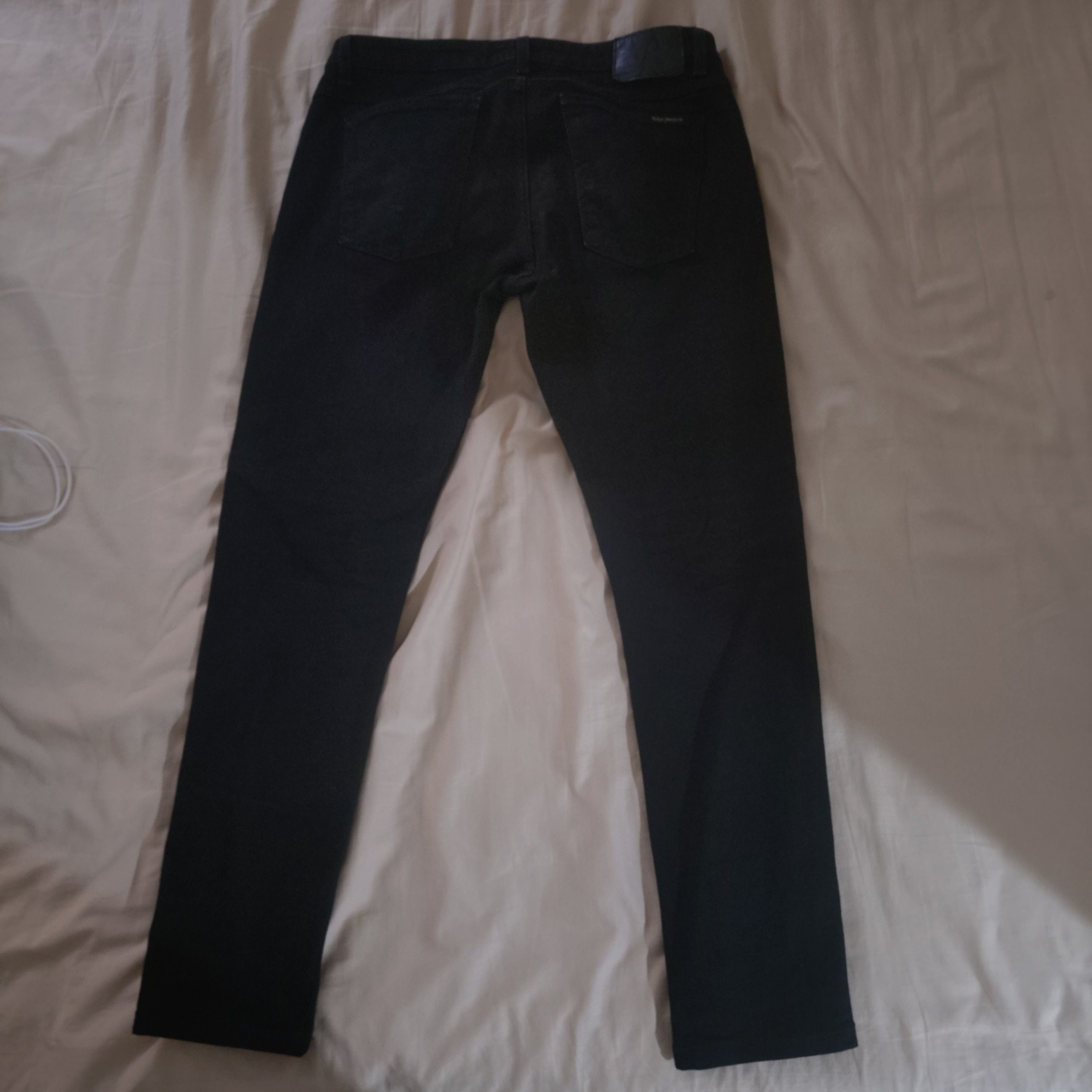 Nudie Jeans Nudie jeans skinny lin denim/ black black Size US 33 - 2 Thumbnail