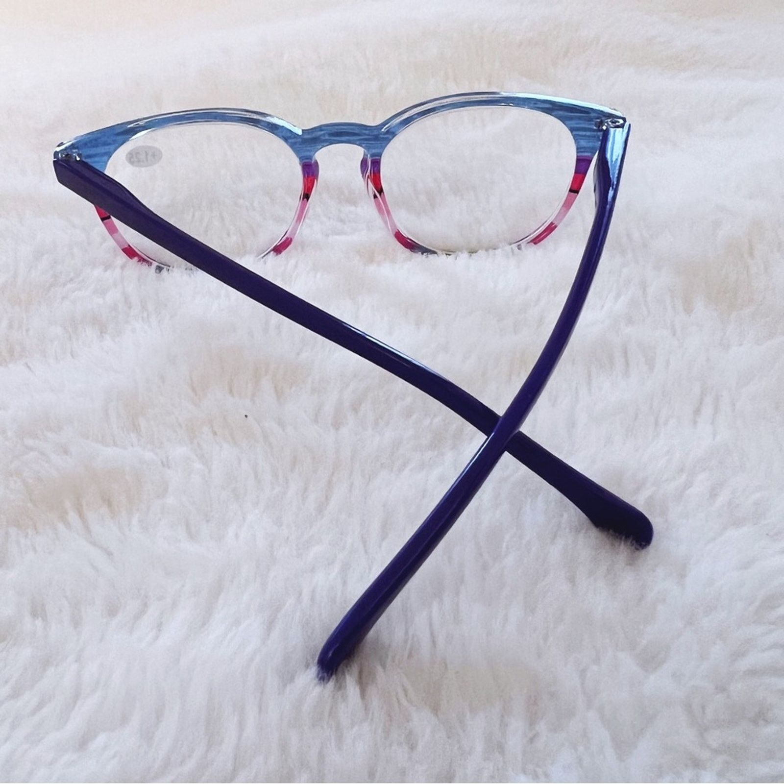 Other Zoe Blue Multi-Color Round Reader Glasses Size ONE SIZE - 10 Thumbnail