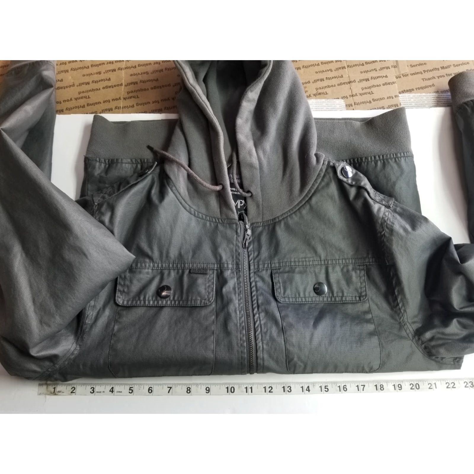 Empyre Empyre Jacket Hooded Full-Zip Gray L Men Pocketed Biker See All Pics Size US L / EU 52-54 / 3 - 3 Thumbnail