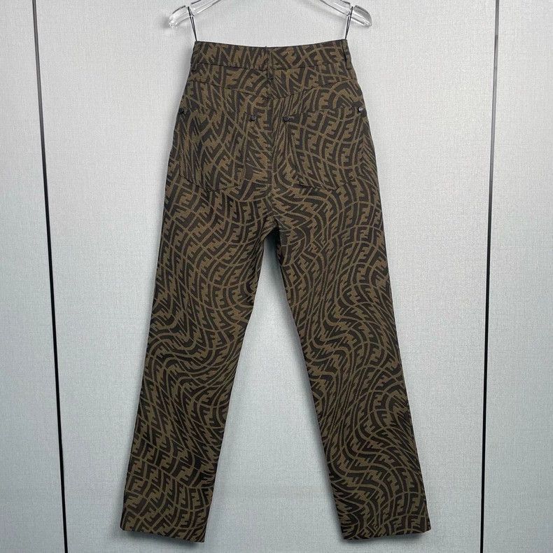 fendi twisted letter denim pants-2508