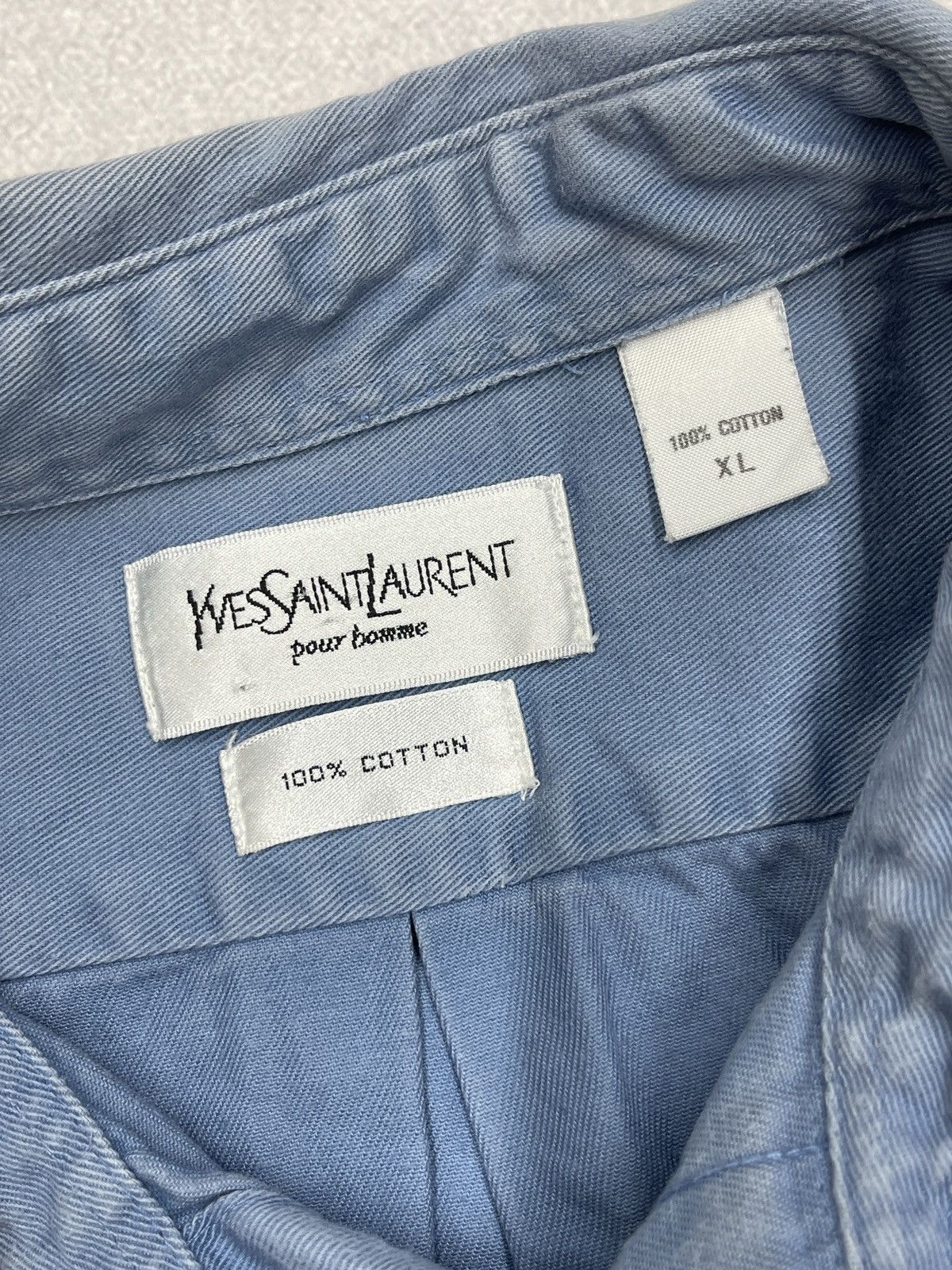 Yves Saint Laurent Vintage Yves Saint Laurent Blue Shirt Y2K Size XL Luxury Size US XL / EU 56 / 4 - 8 Thumbnail
