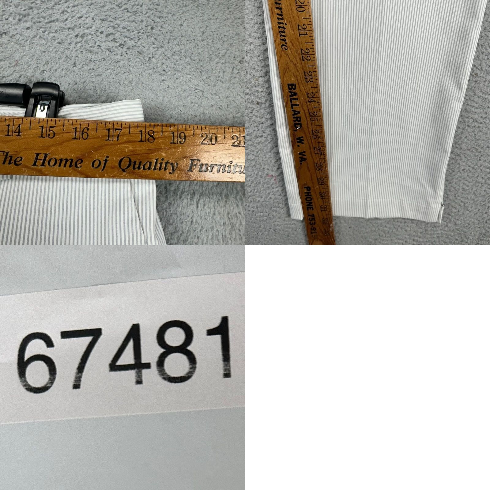 Nike Nike Dri-Fit Golf Chino Pants Mens 34X32 Gray White Striped Flat Front Stretch Size US 34 / EU 50 - 8 Thumbnail