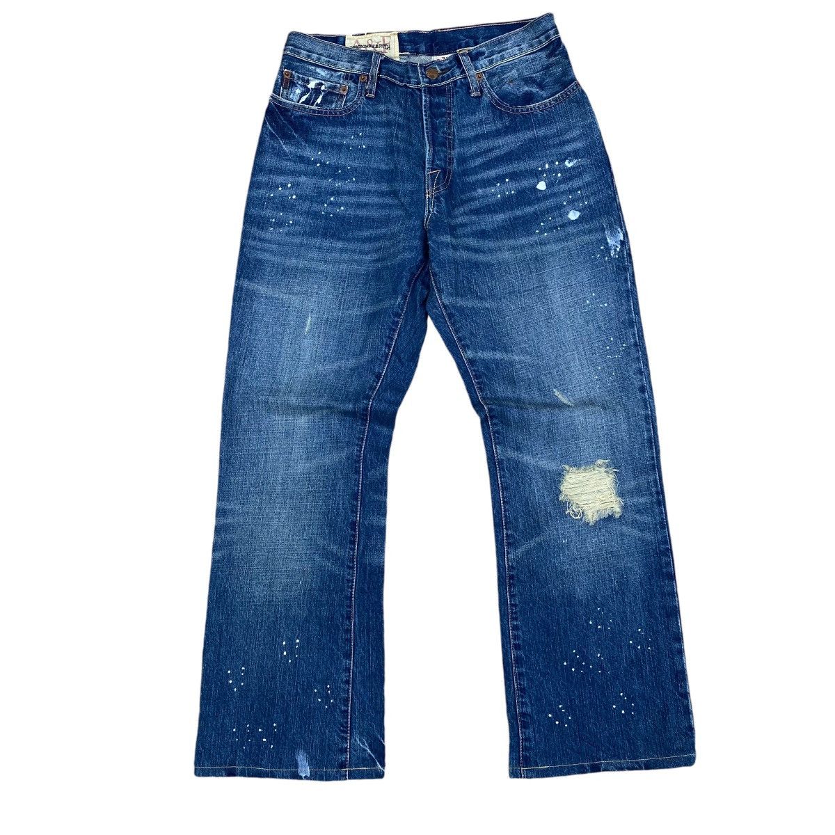 Abercrombie & Fitch Bootcut Abercrombie and Fitch Distressed Denim Jeans Size US 32 / EU 48 - 1 Thumbnail