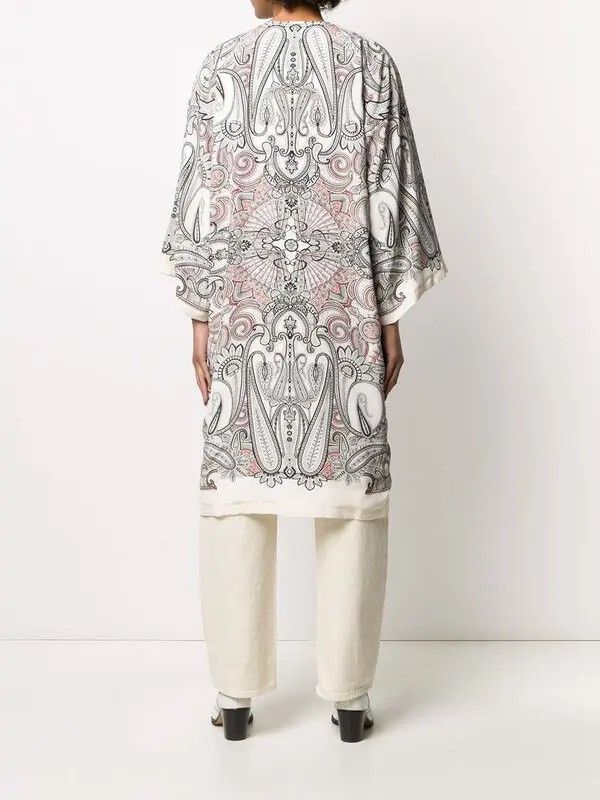 Etro ETRO Silk Paisley Print Kaftan Kimono Size ONE SIZE - 3 Thumbnail