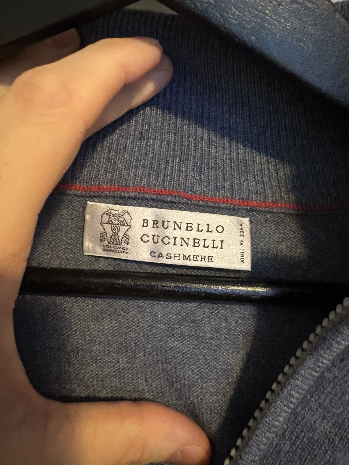 Brunello Cucinelli Brunello Cucinelli 100% Cashmere Quarter Zip Sweater XL Size US XL / EU 56 / 4 - 3 Thumbnail