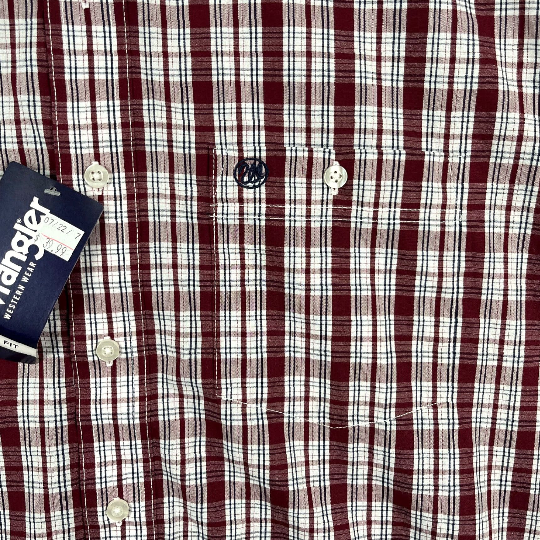 Wrangler Wrangler Shirt Mens Medium Red Plaid Western Button-Up Classic Rodeo Style Size US M / EU 48-50 / 2 - 5 Thumbnail