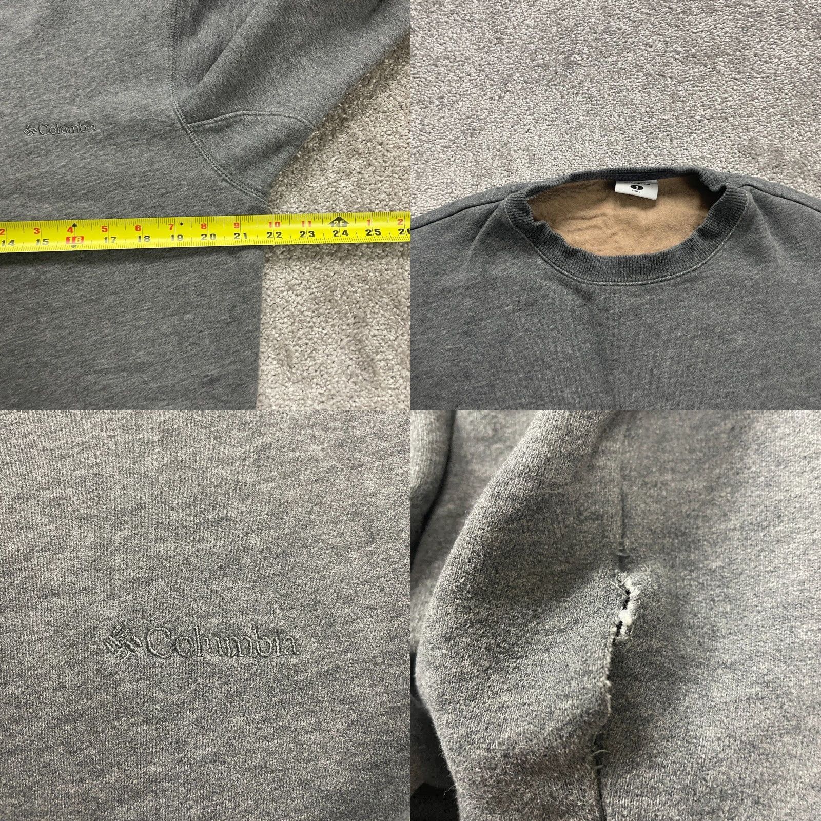 Vintage Columbia Pullover Sweatshirt Men Small Grey Crew Neck Long Sleeve Casual Outdoor Sports Size US S / EU 44-46 / 1 - 8 Thumbnail