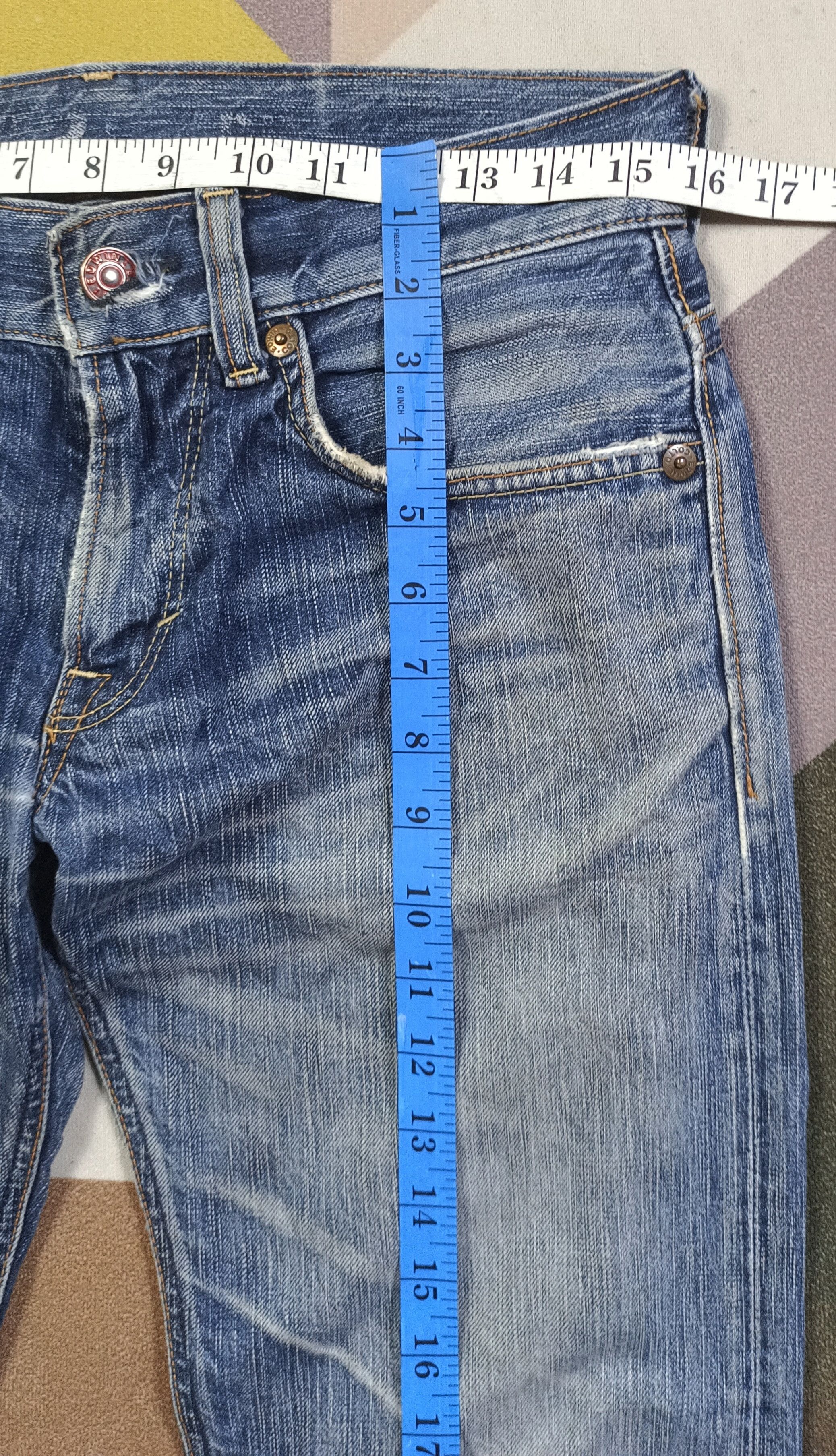 Edwin Vintage Edwin 503 Blue Trip Distressed Jeans Very Rare Size US 32 / EU 48 - 23 Thumbnail