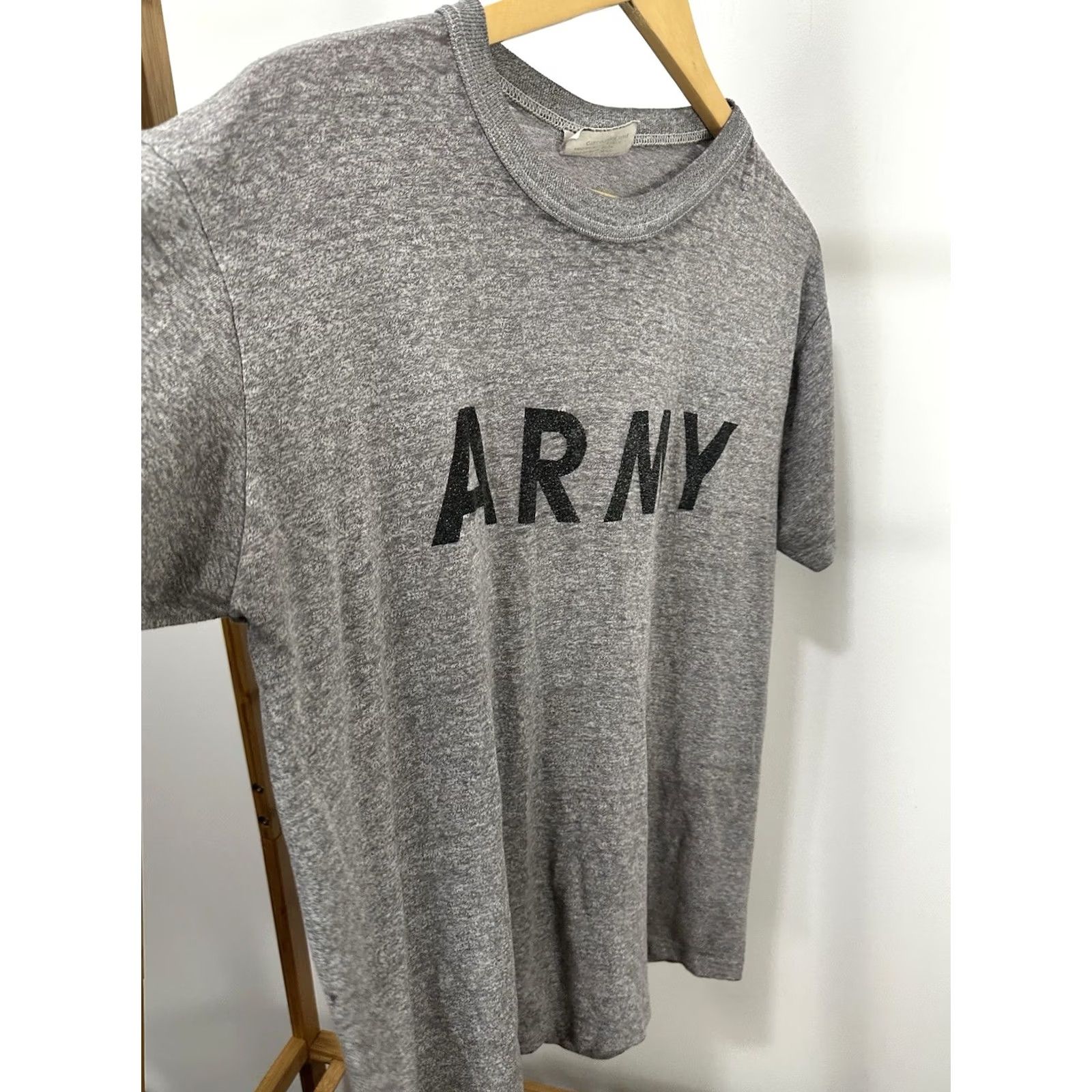 Vintage VTG US Army PT T-Shirt Size M Gray Burnout Boxy Worn Paper Thin Circa 1990s Mens Size US M / EU 48-50 / 2 - 5 Thumbnail