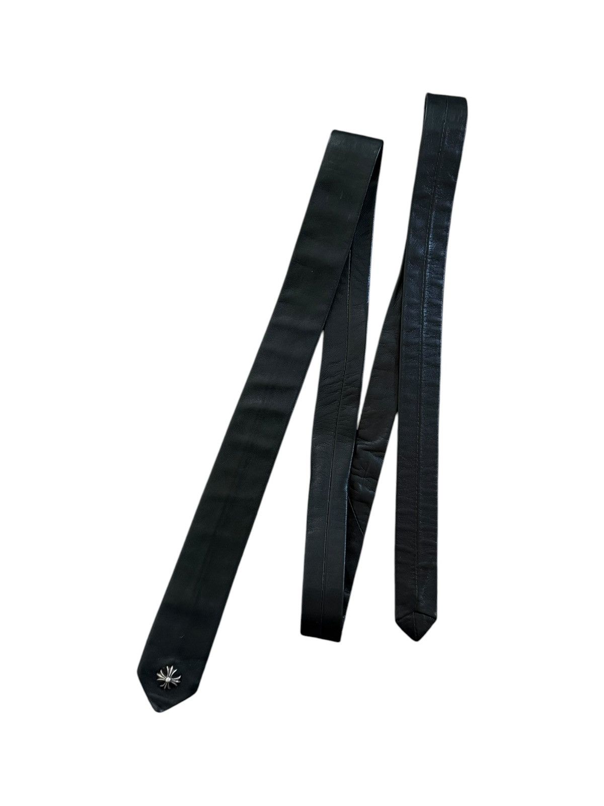 Chrome Hearts Chrome Hearts Leather Plus Cross Silver Neck Tie Size ONE SIZE - 1 Thumbnail