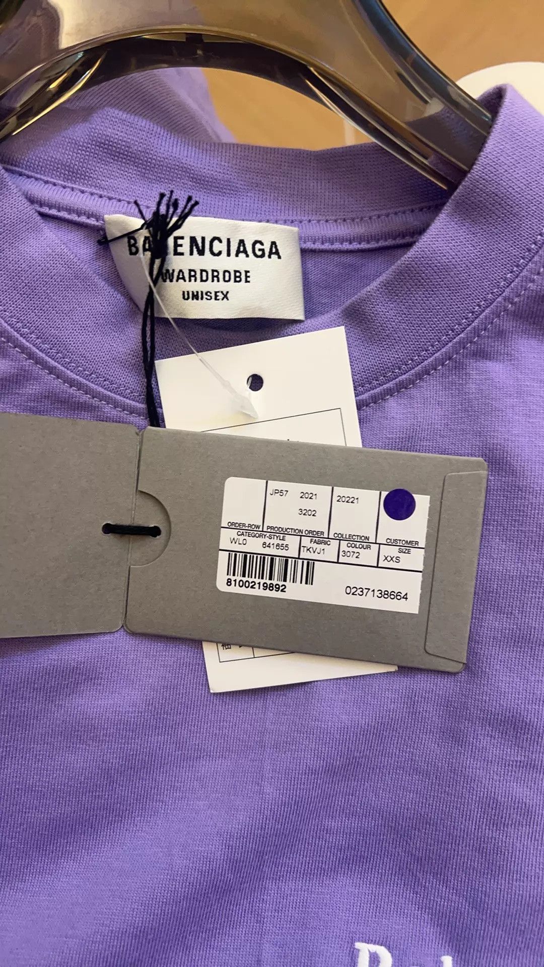Balenciaga Balenciaga Purple Logo Short Sleeve Tee Women's Size US XXS / EU 40 - 5 Thumbnail