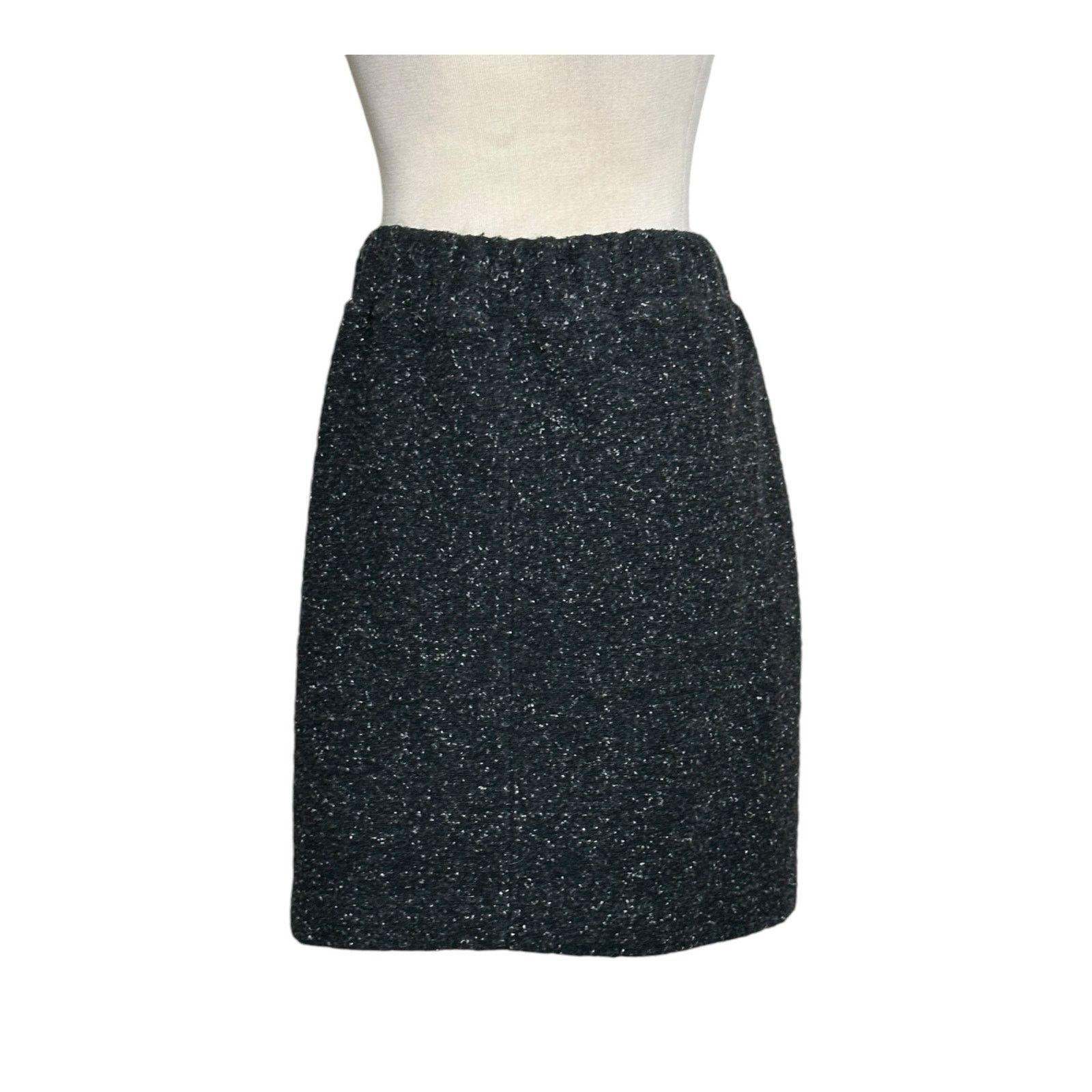 Loft Loft gray pull on front waist tie mini skirt size LP Size 22" - 5 Thumbnail