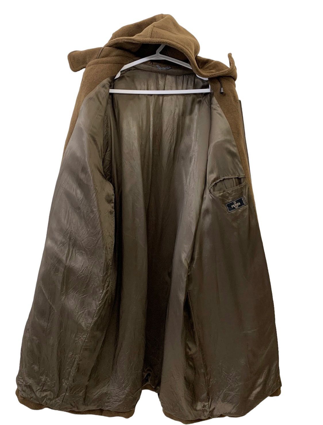 Fendi Vintage Fendi Wool Hoodie Long Coat Size US XL / EU 56 / 4 - 10 Thumbnail
