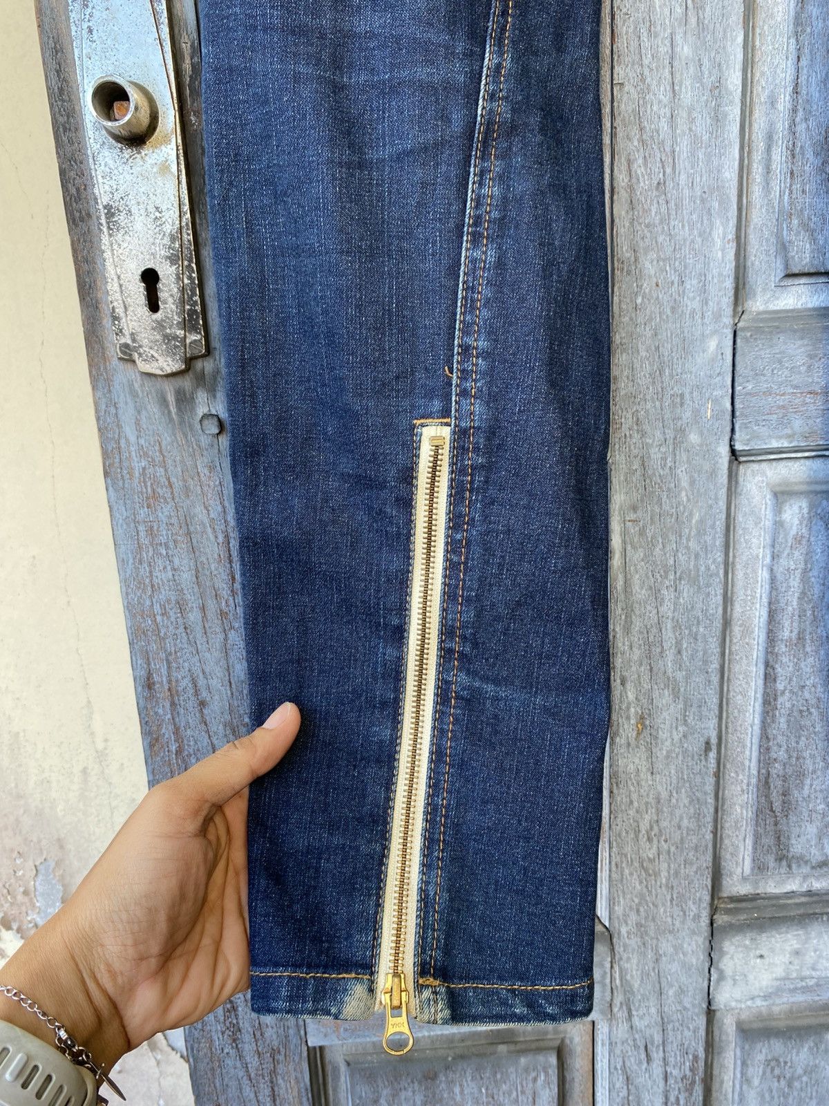 PPFM PPFM Denim Hidden Kimono Print & Gold Zipper Made in Japan Size US 30 / EU 46 - 16 Thumbnail