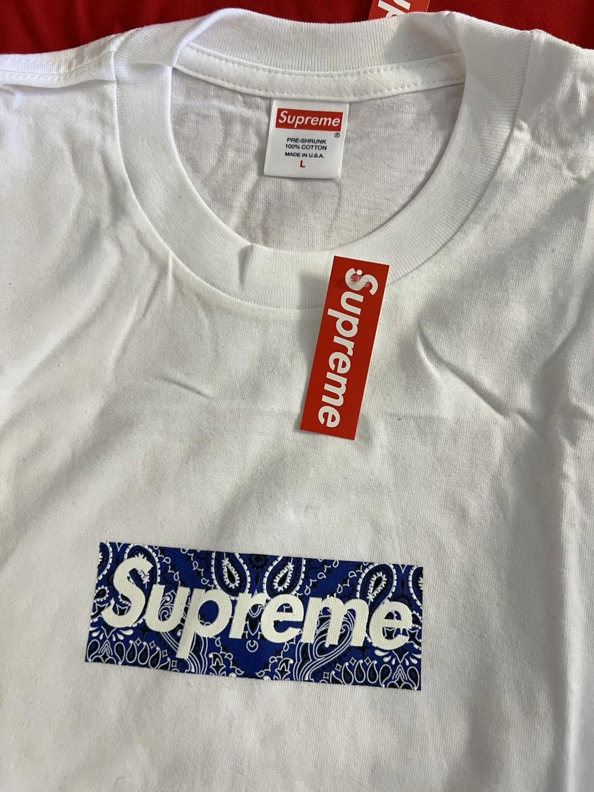 Supreme FW19 Supreme Bandana Box Logo Tee White L 2019 Size US L / EU 52-54 / 3 - 10 Thumbnail