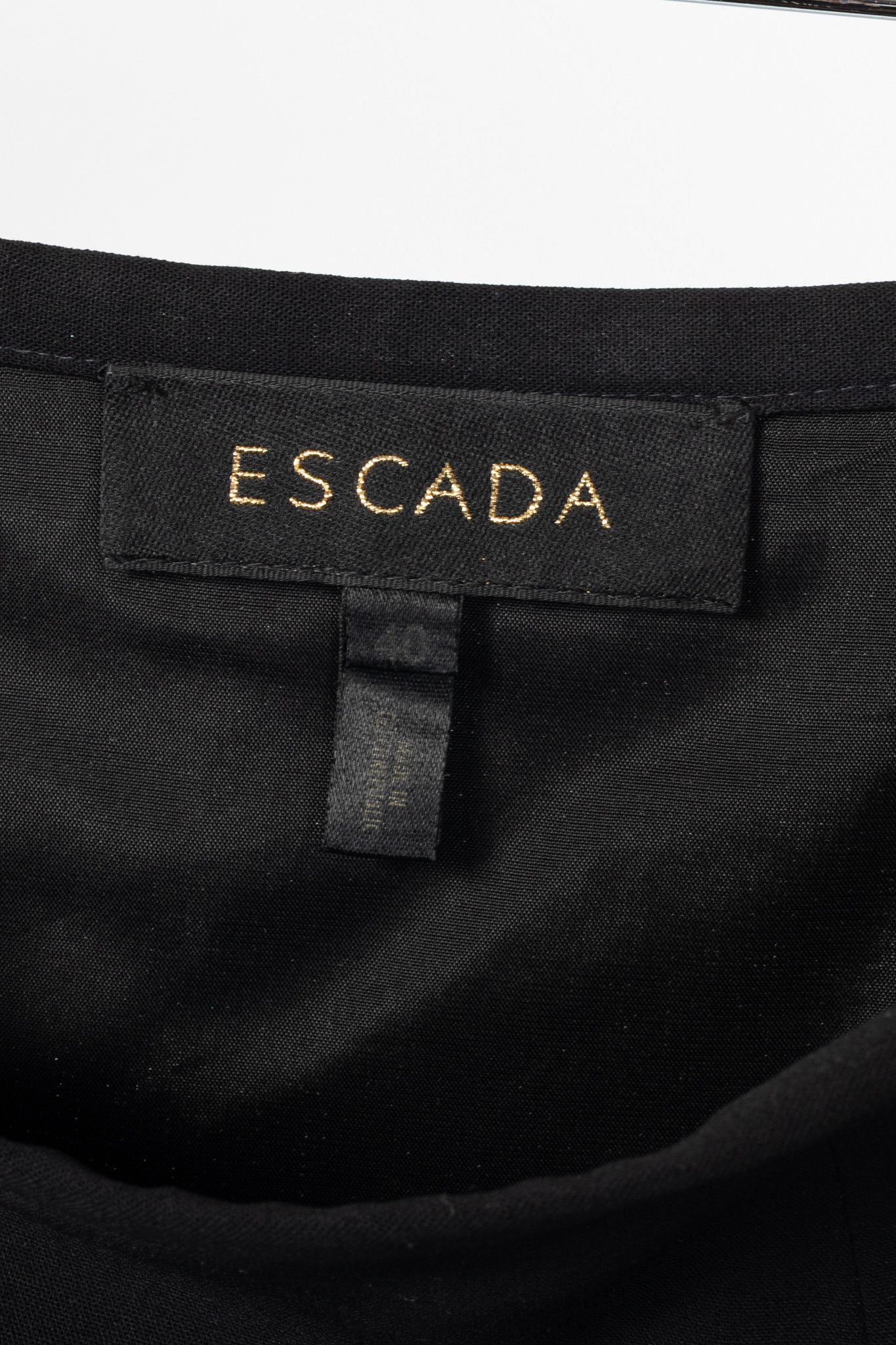 Escada Escada Black Wool-Crepe Fringe-Hem Pencil Skirt Size 32" / US 10 / IT 46 - 7 Thumbnail