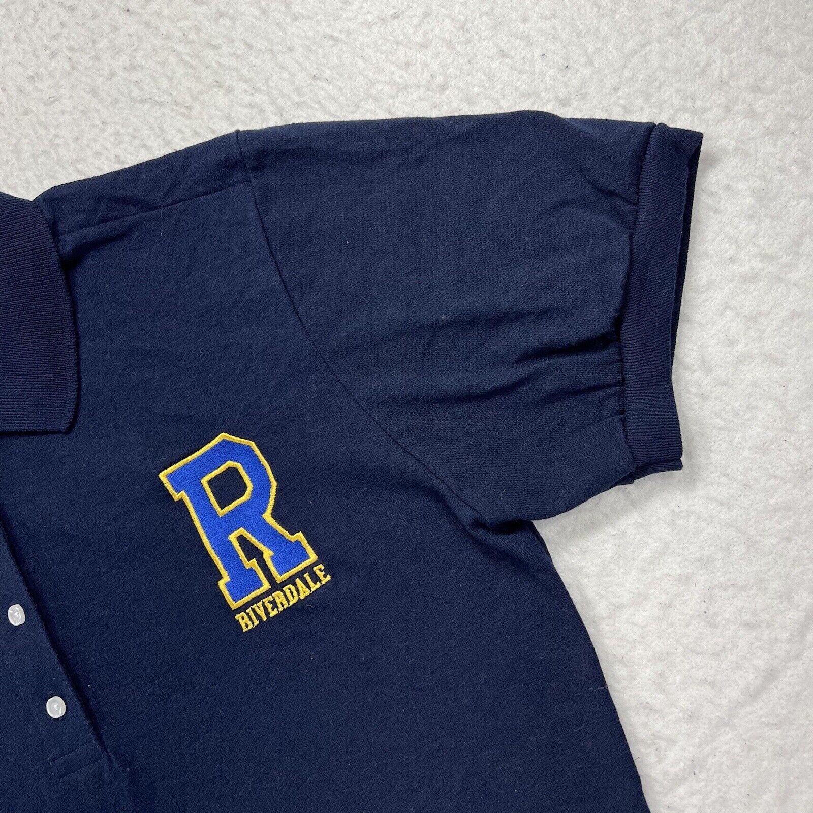 Other Riverdale Navy Blue Short Sleeve Collared Polo Shirt Size M / US 6-8 / IT 42-44 - 3 Thumbnail