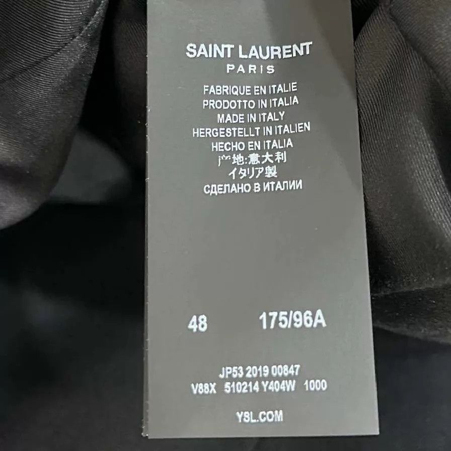 Saint Laurent Paris Saint Laurent Smoking Jacket Black 48 Size 48R - 5 Thumbnail