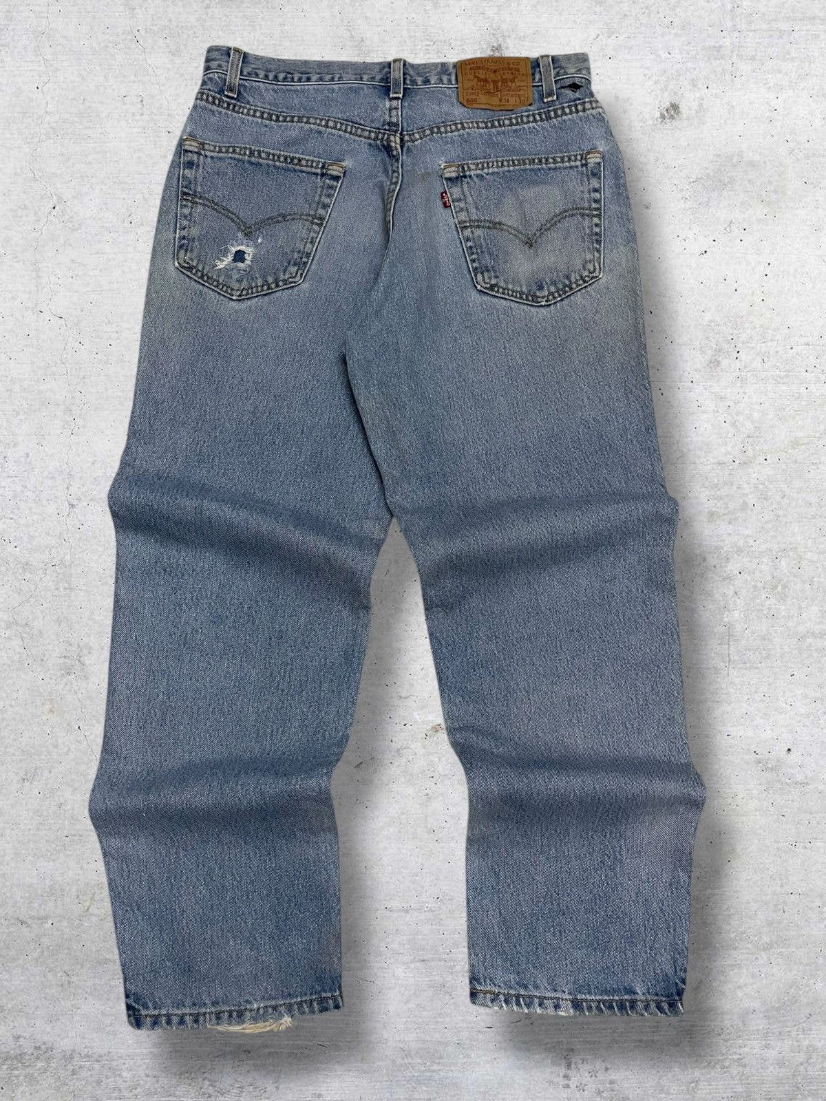 Levi's Vintage Clothing VINTAGE LEVIS 550 90S DESIGNER DISTRESSED TRASH DENIM Size US 32 / EU 48 - 9 Thumbnail