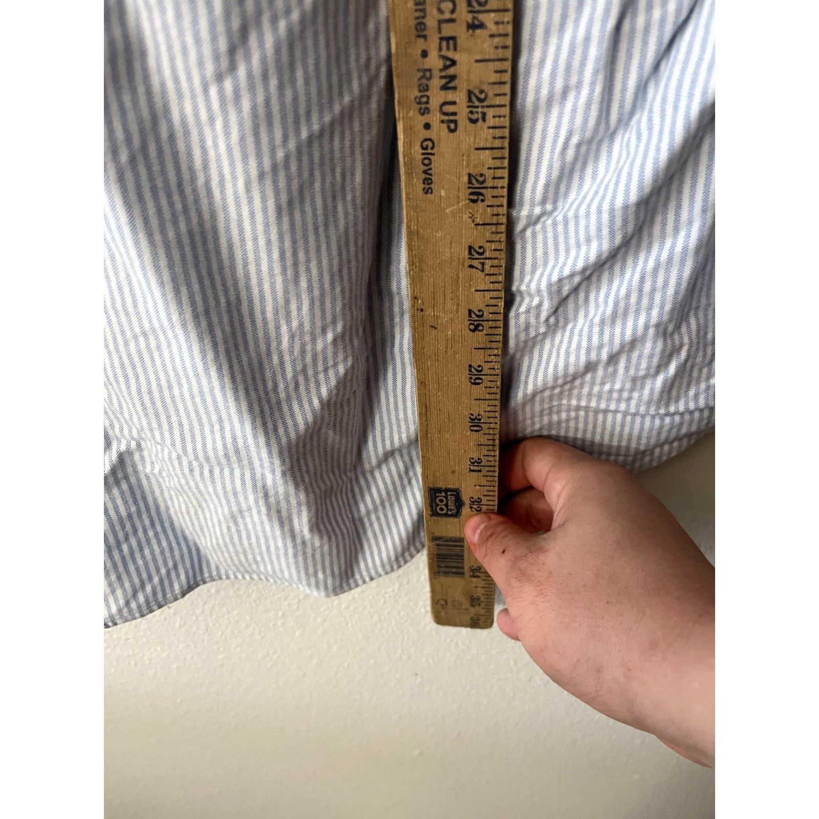Ralph Lauren Ralph Lauren Dress Shirt Mens Size 16.5 Yarmouth Blue & White Striped Shirt Mens 16.5 Blue Classic Striped Polo Ralph Lauren Mens Shirt Size 46R - 5 Thumbnail