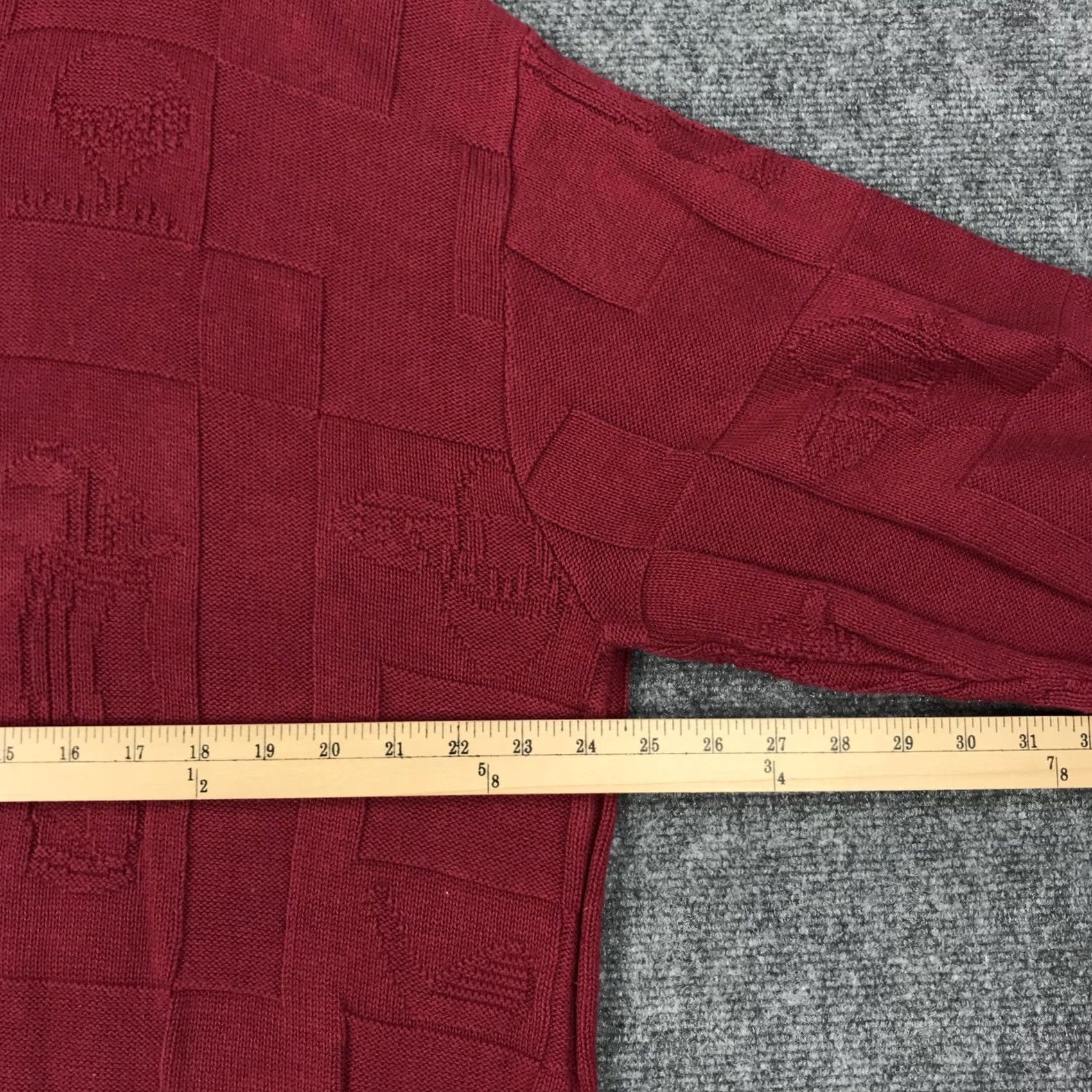 Vintage VINTAGE Fairway Knit Golf Sweater Mens XL Red 100% Cotton Cable-Knit Crew Neck Pullover Sports Golf Size US XL / EU 56 / 4 - 7 Thumbnail