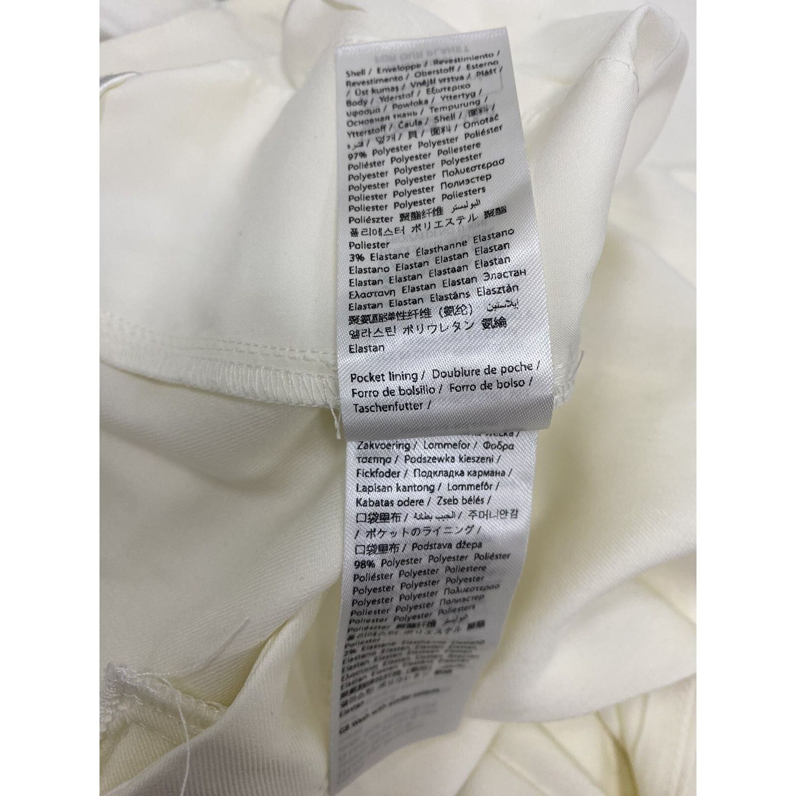 & Other Stories NA-KD Women Mid Waist Cargo Pocket Pants Ivory 34 A003091 Size 34" / US 12 / IT 48 - 8 Thumbnail