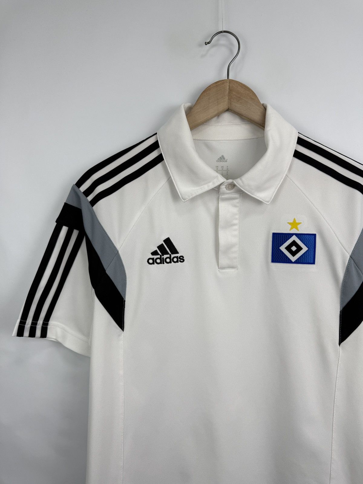 Adidas 🇩🇪 Adidas Hamburg SV Soccer Polo T-Shirts Jersey Rare Retro Size US M / EU 48-50 / 2 - 2 Thumbnail