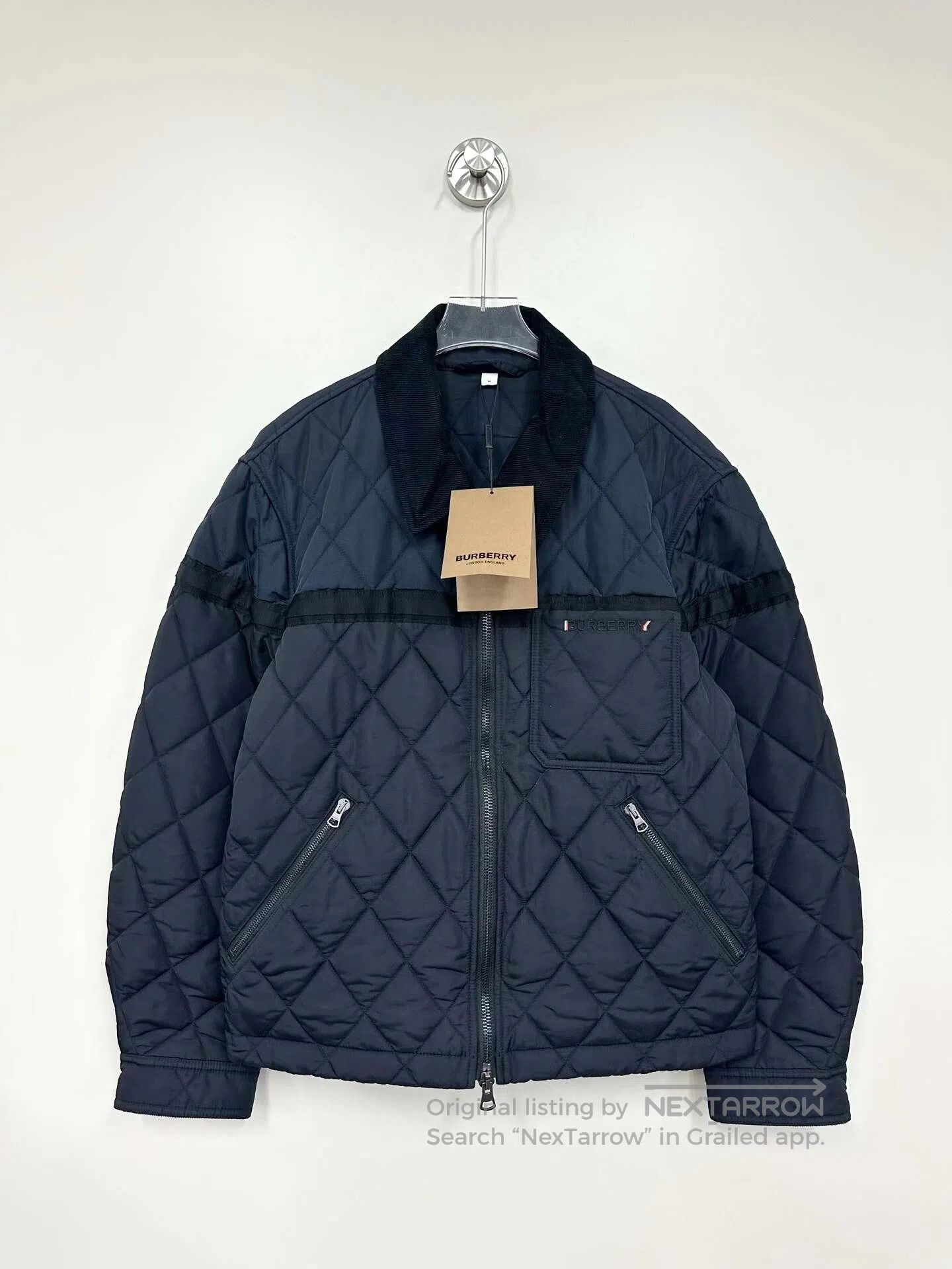 Burberry Burberry Dark Carbon Blue Pocket Embroidered Logo Jacket| Size M / US 6-8 / IT 42-44 - 1 Thumbnail