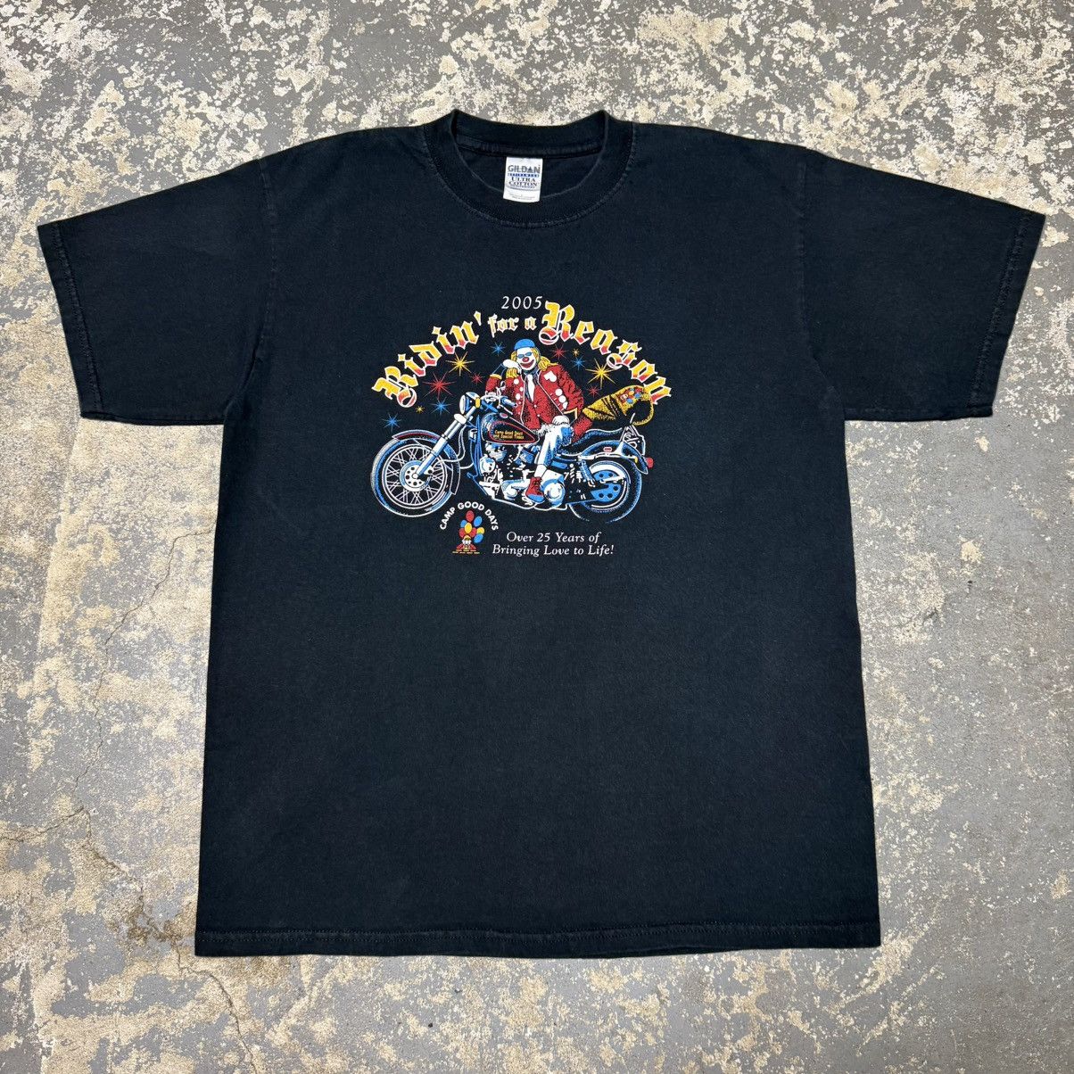 Vintage Vintage Riding For a Reason Clown You + Illegal Gun = Prison Size US L / EU 52-54 / 3 - 1 Thumbnail