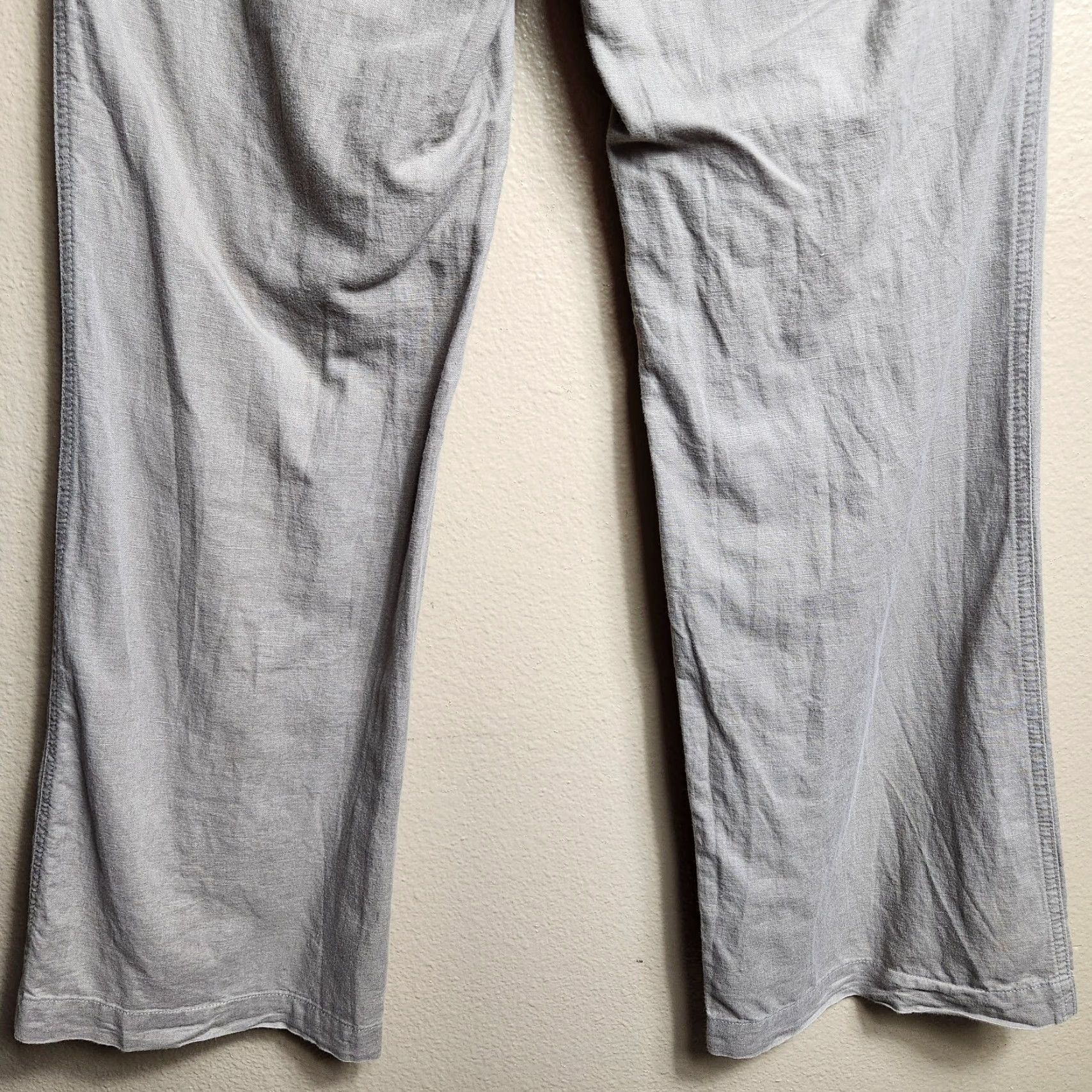 Banana Republic Banana Republic Womens Ryan Fit Pant Wide-Leg Linen Tan 4 | Linen Blend Beach Casual Pockets Bottoms Size 27" / US 4 / IT 40 - 7 Thumbnail
