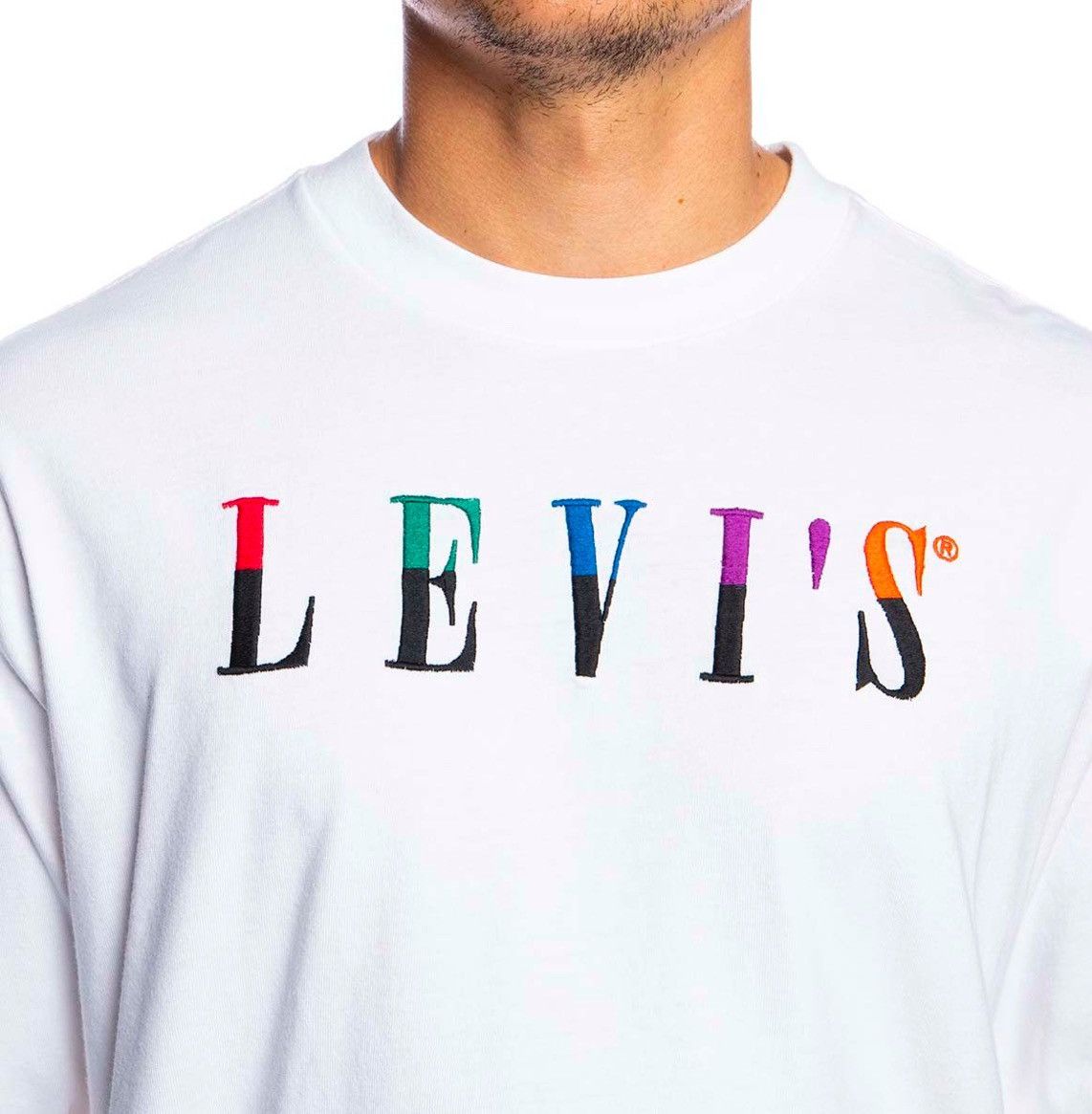 Levi's Men’s Long Sleeve Levi’s Big Logo White Size: XL Size US XL / EU 56 / 4 - 2 Thumbnail