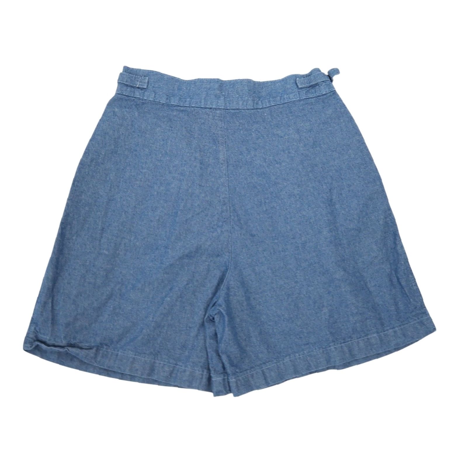 Lands' End VINTAGE Lands' End 90s Blue Denim High Rise Pleat Front Jean Shorts 30" (Womens) Size 36" / US 14 / IT 50 - 3 Thumbnail