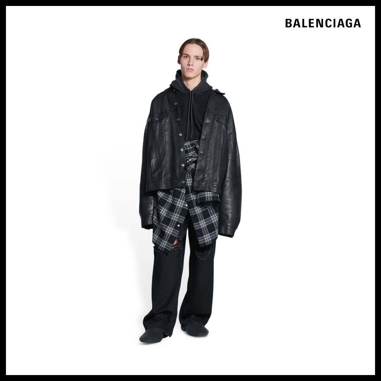 Balenciaga Balenciaga Denim Style Leather Jacket Size US XS / EU 42 / 0 - 6 Thumbnail