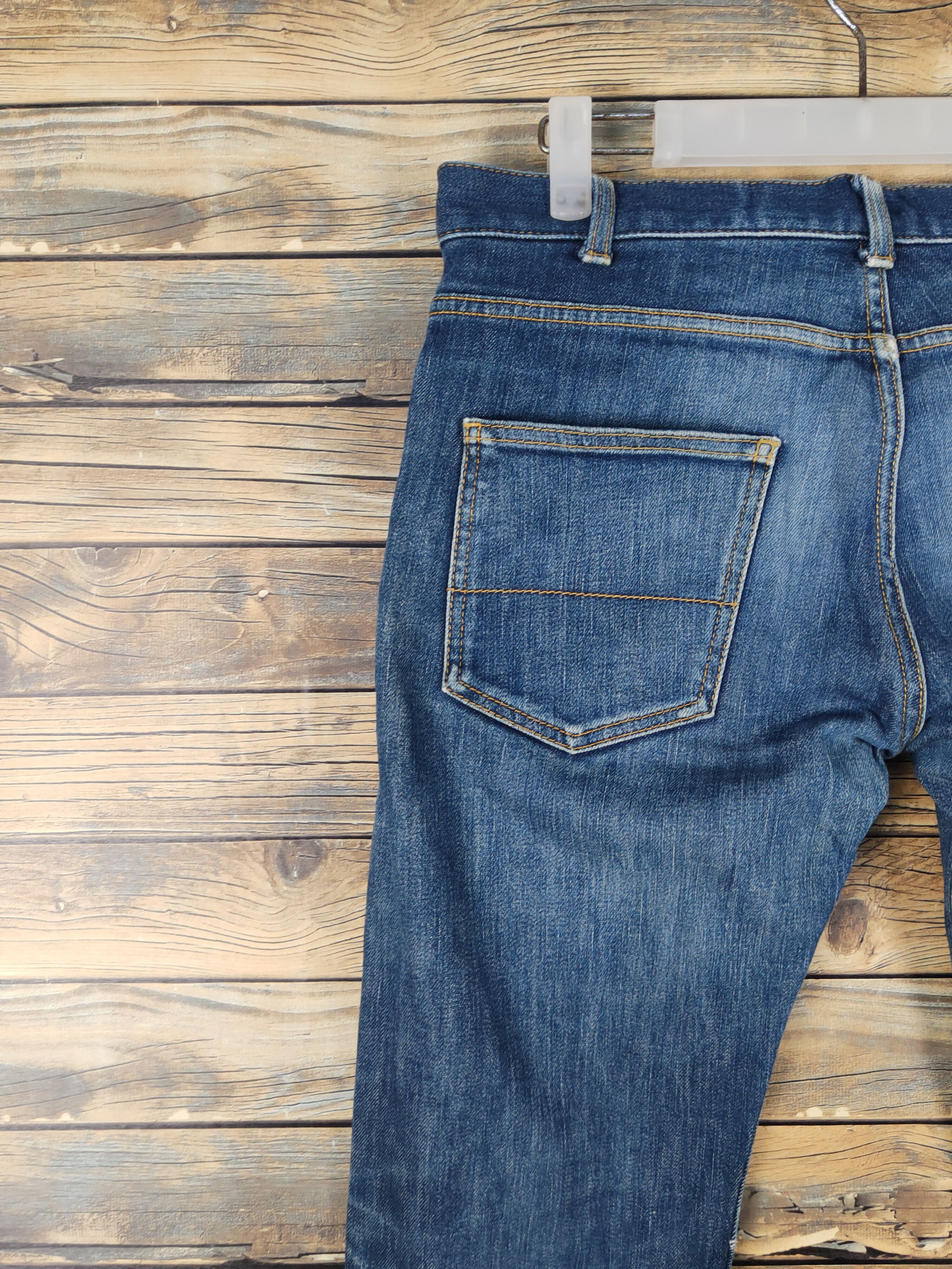 Beams Plus Beams Dark Blue Distressed Ripped denim Jeans #W1985 Size US 32 / EU 48 - 8 Thumbnail