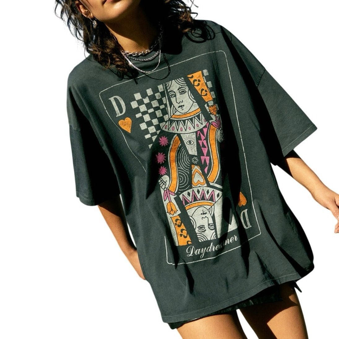 Daydreamer DAYDREAMER Queen One Size / OS Tee in Vintage Black New Size ONE SIZE - 4 Thumbnail