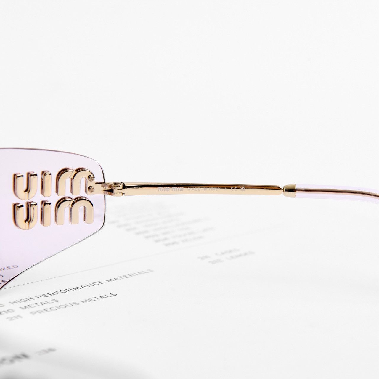 Miu Miu MIU MIU 0MU A51S ZVN90O SUNGLASSES Size ONE SIZE - 4 Thumbnail