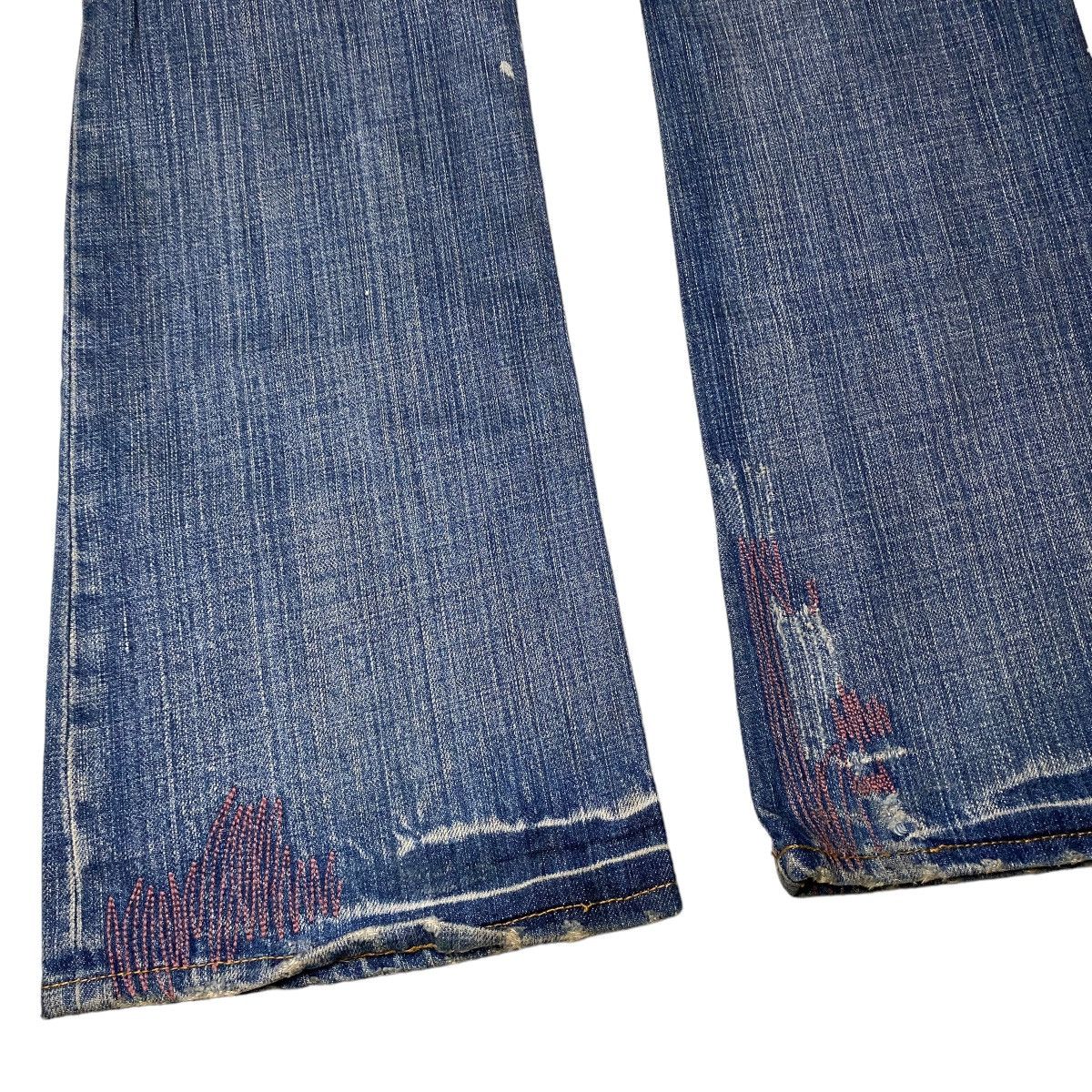 If Six Was Nine 2000's Uproar Flared Splatter Bootcut Jeans Size US 31 - 16 Thumbnail