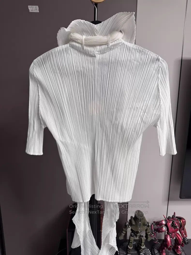Issey Miyake Issey Miyake White Ribbon Coat Size L / US 10 / IT 46 - 2 Thumbnail