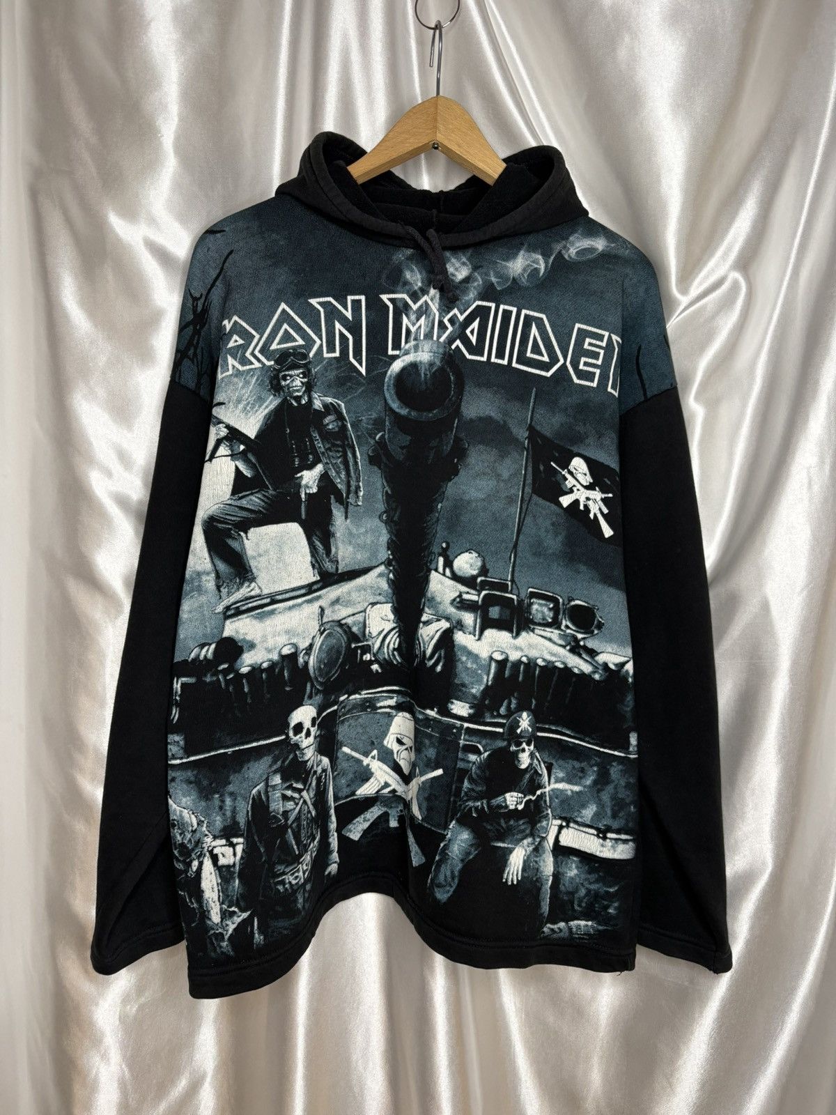 Iron Maiden × Vintage vintage hoodie iron maiden heavy metal band hoodie 00s y2k Size US M / EU 48-50 / 2 - 1 Thumbnail
