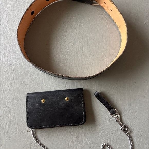 Other JM Davidson Leather Belt Pouch Black Waist Bag 30 Inch Card Size ONE SIZE - 14 Thumbnail