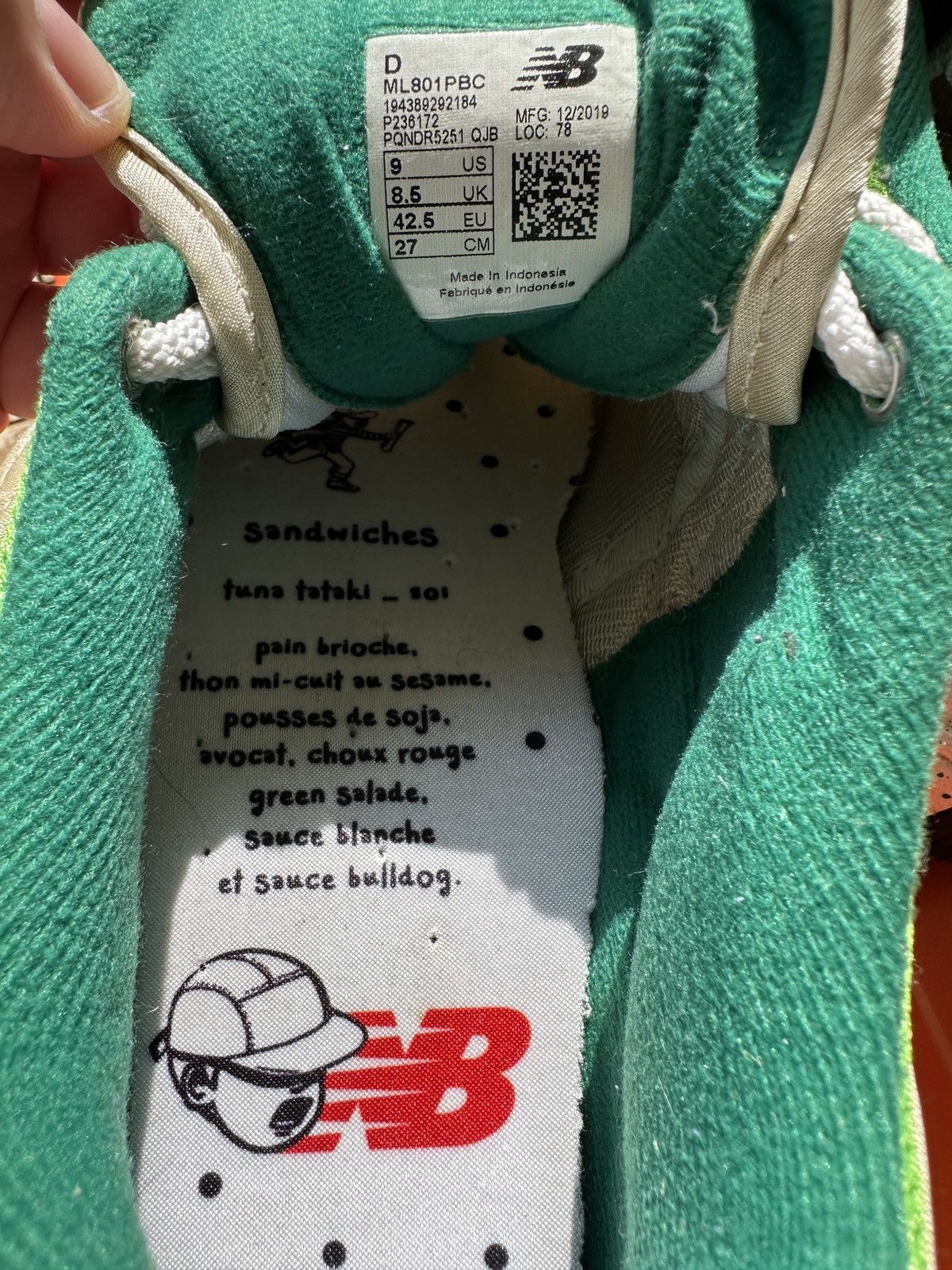 New Balance New Balance 801 x Paperboy Paris “Sandwich / Tuna Tataki”9US Size US 9 / EU 42 - 7 Thumbnail