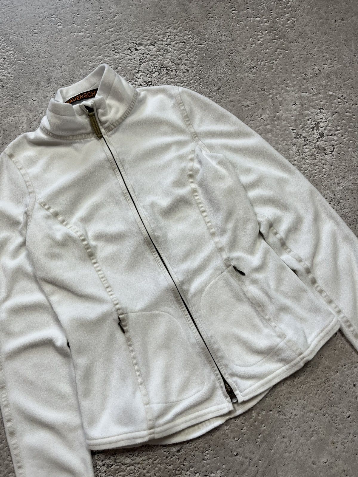 Frauenschuh Frauenschuh White Fleece Zip-Up Jacket Made in Austria Size XS / US 0-2 / IT 36-38 - 6 Thumbnail