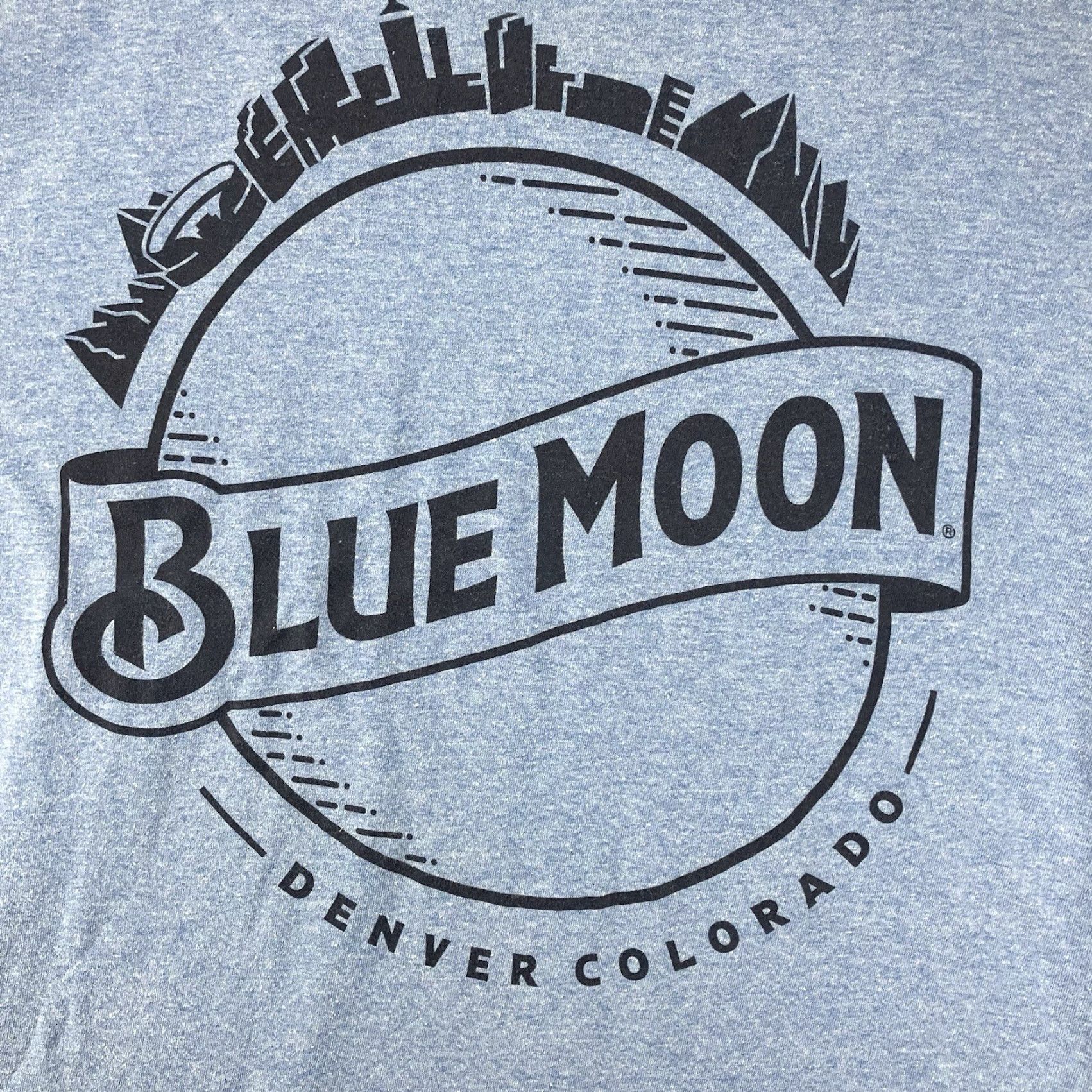 Vintage Blue Moon Shirt Men's Large Blue Short Sleeve Beer Shirt Sleeve Graphic Thin Size US L / EU 52-54 / 3 - 3 Thumbnail