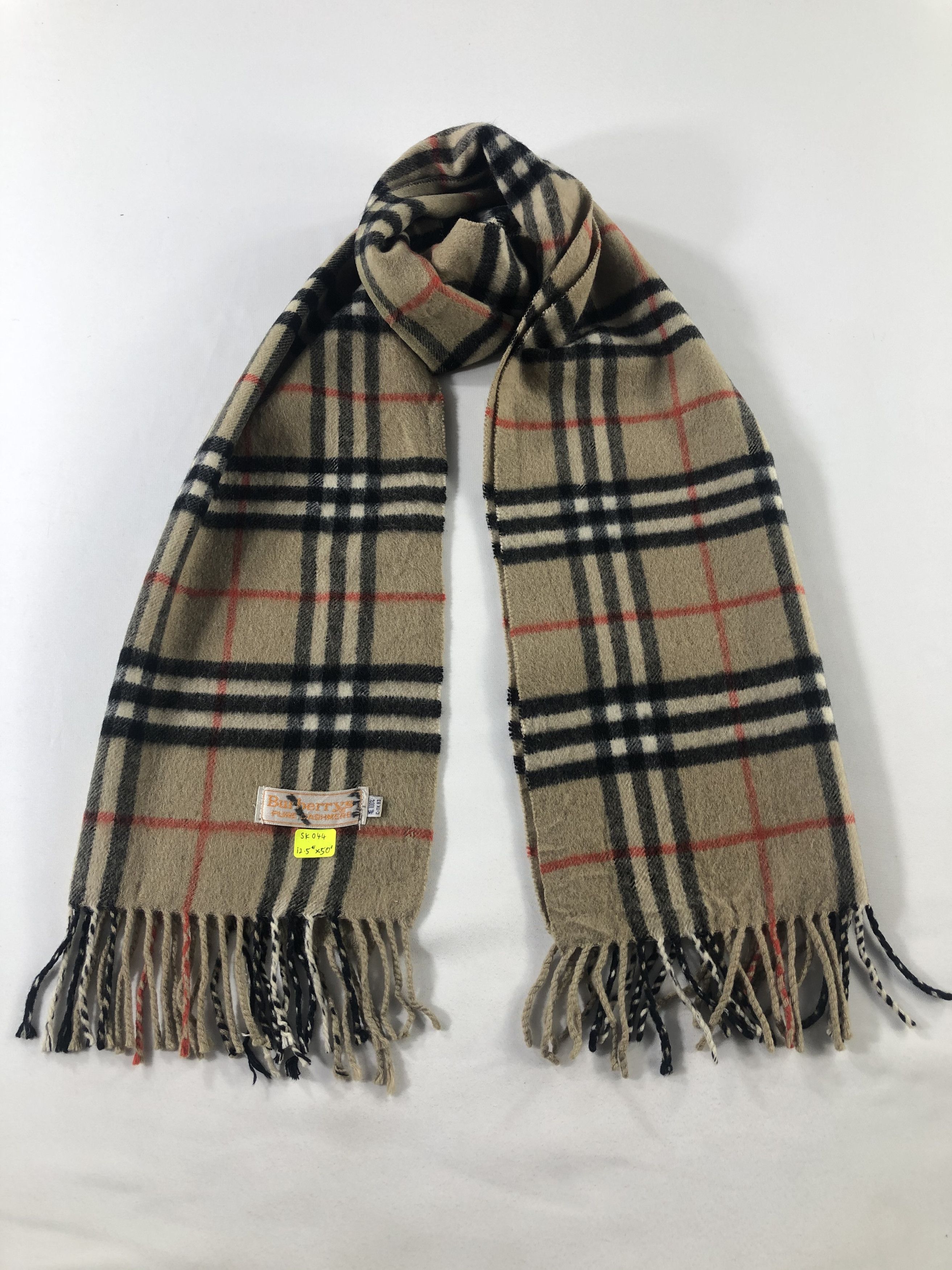 Burberrys Pure Cashmere Scarf / Muffler / Neckwear
