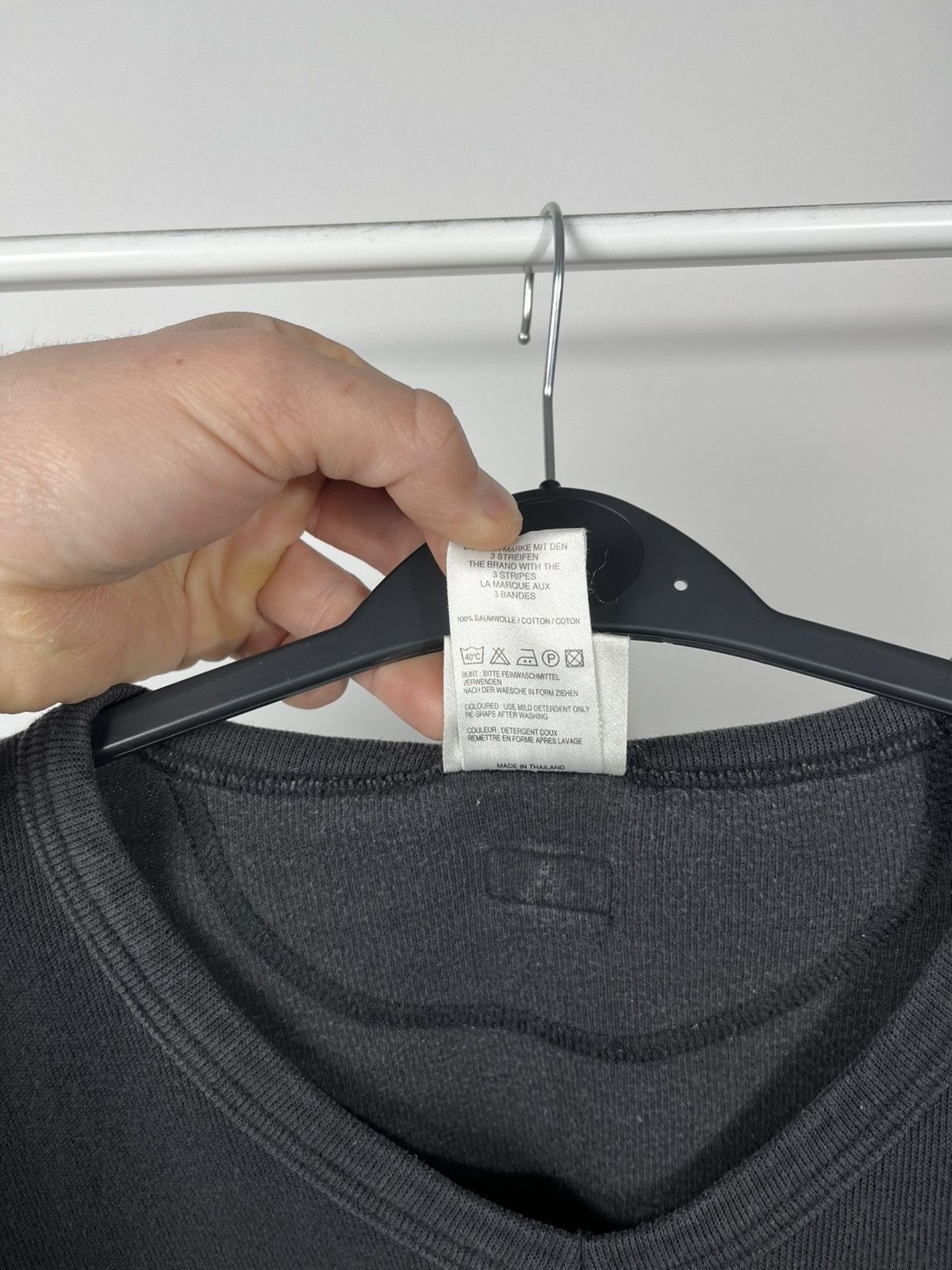 Adidas Vintage Adidas T Shirt Faded Gray Short Sleeve Size L Size L / US 10 / IT 46 - 6 Thumbnail