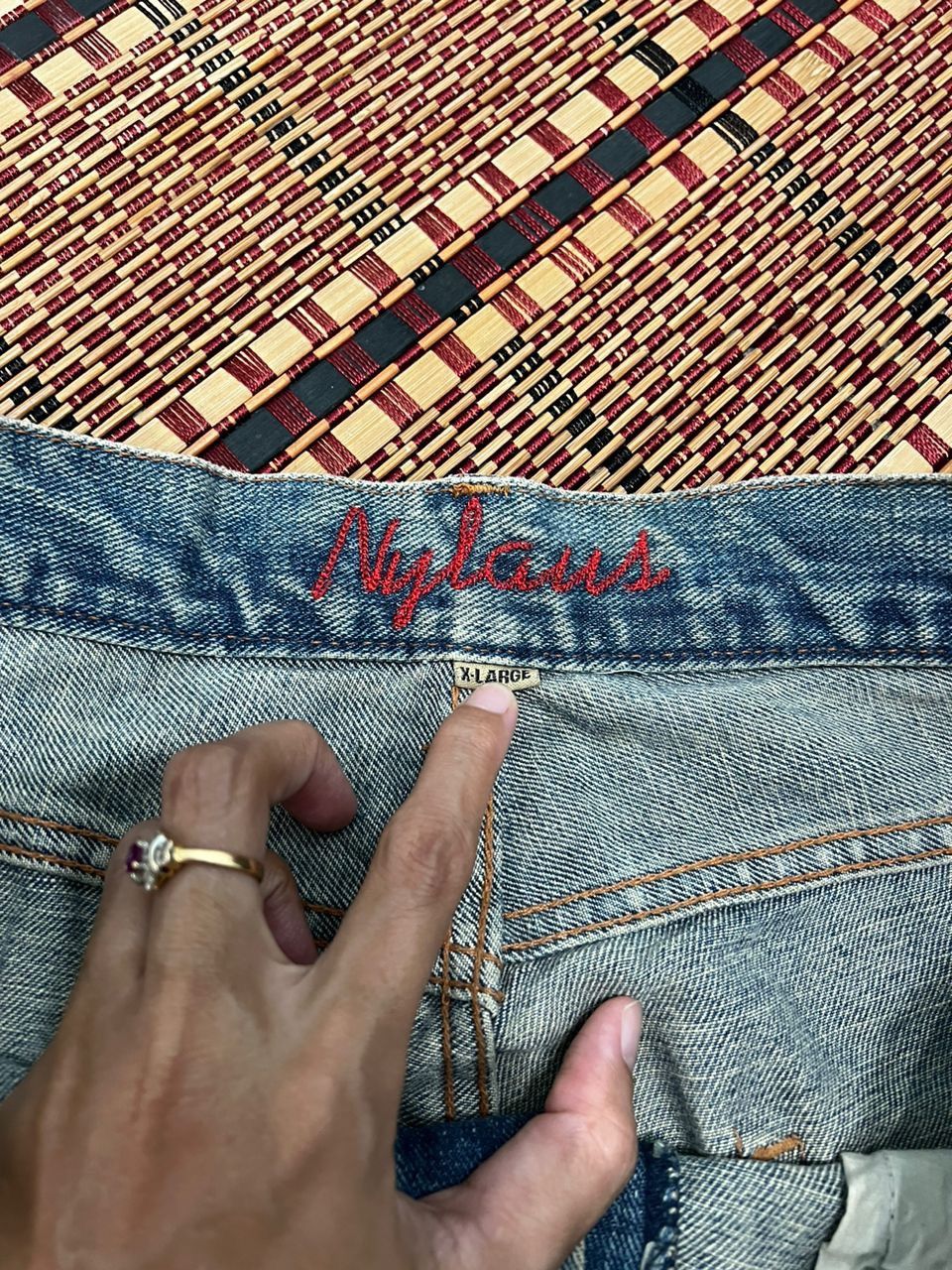 Japanese Brand Japanese Brand Nylaus Art Denim Jeans Size US 34 / EU 50 - 6 Thumbnail