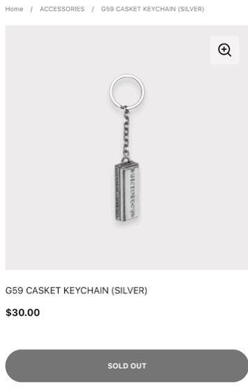 G59 Records Casket Keychain Size ONE SIZE - 1 Thumbnail