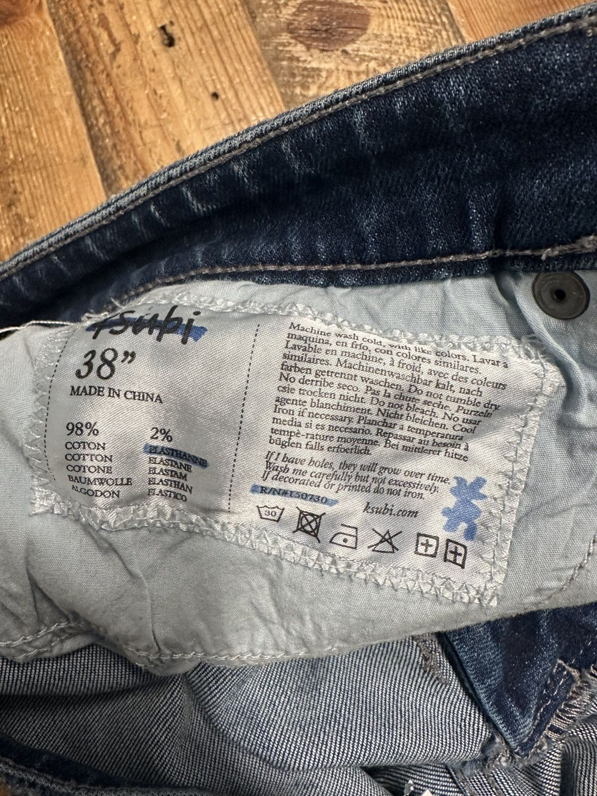 Ksubi Ksubi Knee Patched Dark Blue Denim Jeans Size 38 Size US 38 / EU 54 - 5 Thumbnail
