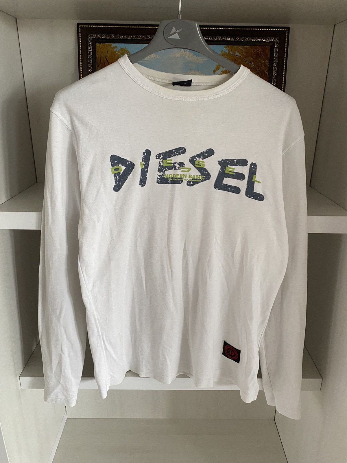 Diesel Vintage Rare Big Logo Diesel LongSleeve 2000s Y2k Streetwear Size US L / EU 52-54 / 3 - 2 Thumbnail