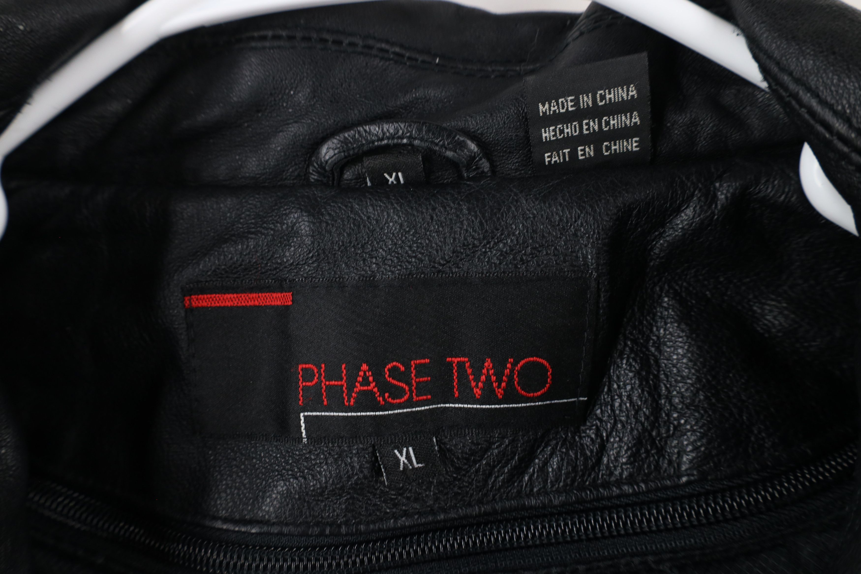 Vintage Vintage 90s Streetwear Lined Leather Chore Jacket Black Size US XL / EU 56 / 4 - 9 Thumbnail